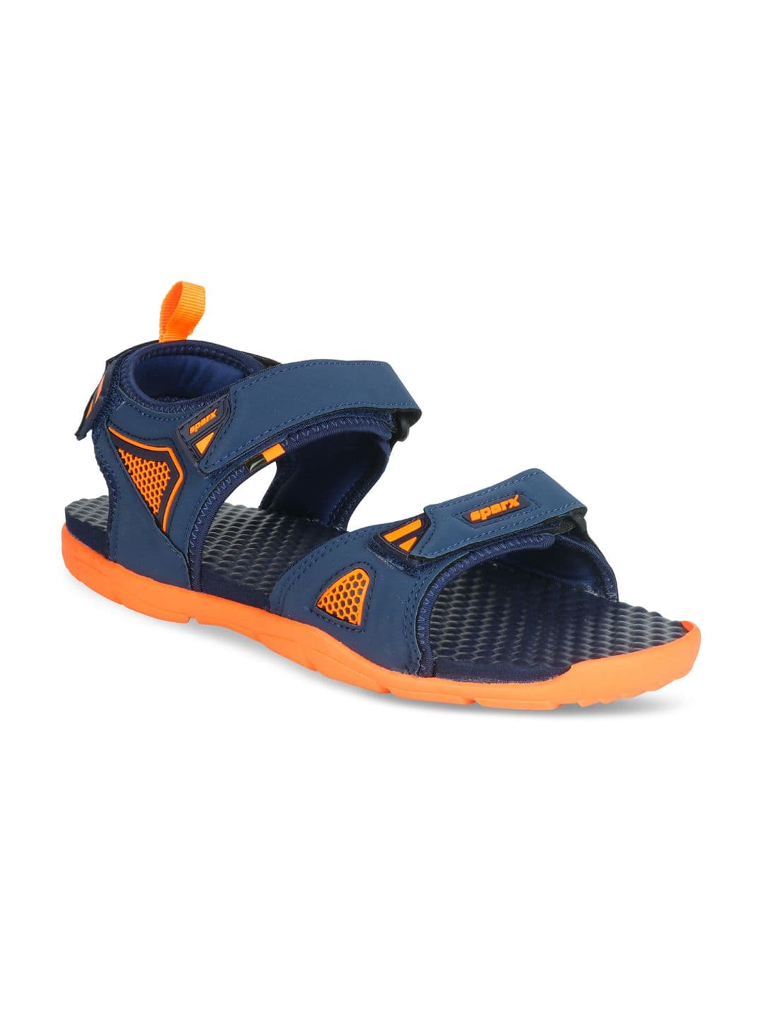 Sparx Men Navy Blue & Orange Floater Sandals - view 1