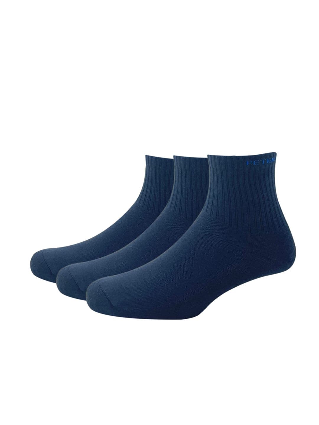 Peter England Men Navy Blue Pack of 3 Above Ankle Length Socks - view 1