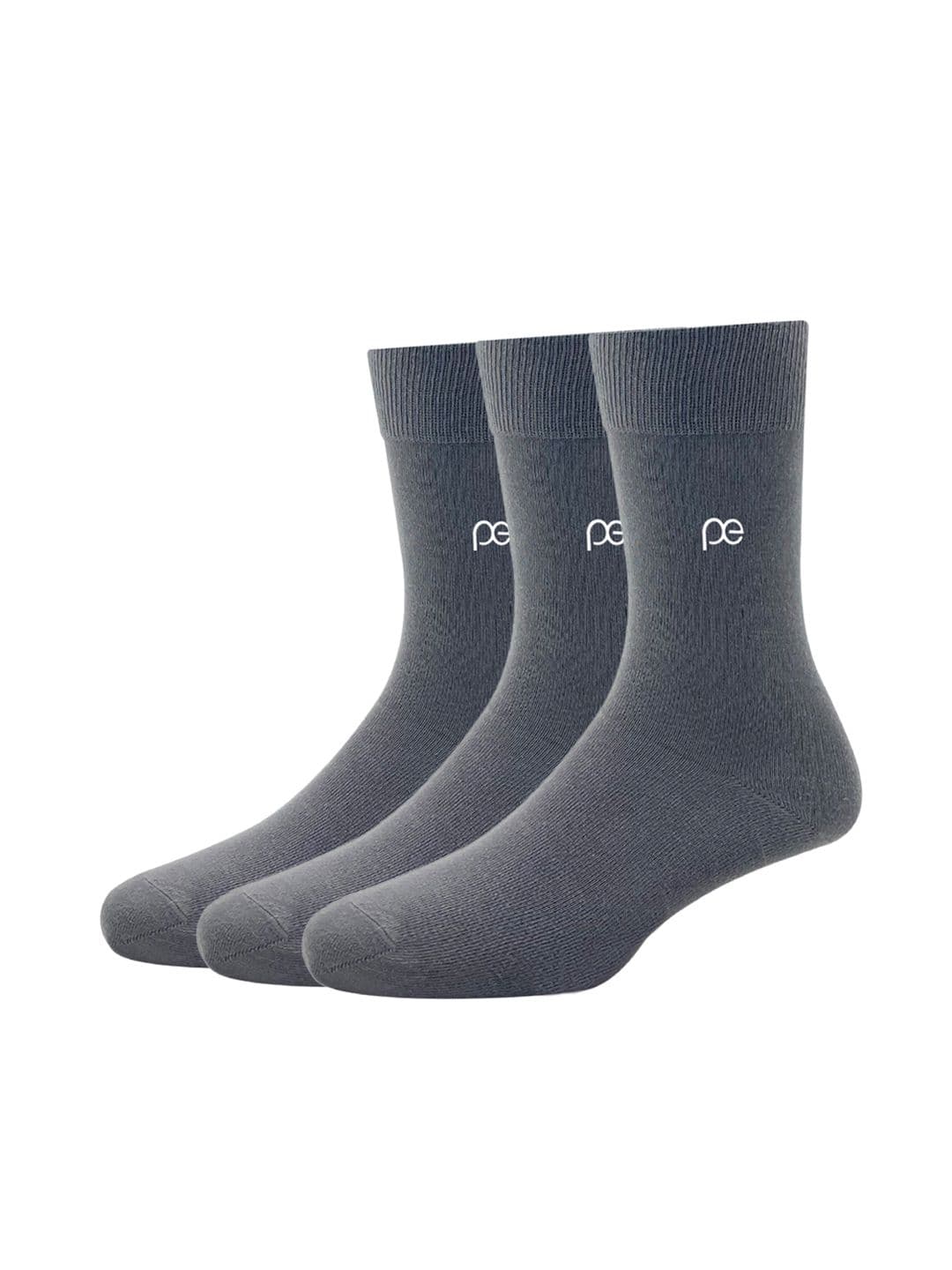 Peter England Men Grey Pack of 3 Calf Length Socks - view 1