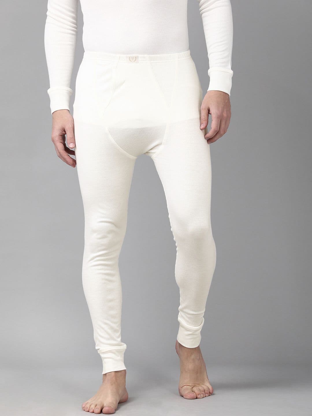 Van Heusen Innerwear Men White Solid Warmtech Extra Warm Thermal Bottom - view 1