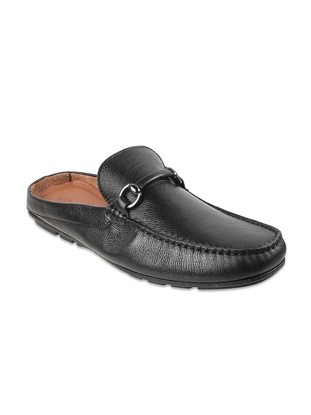 DAVINCHI Men Black Leather Shoe-Style Sandals - view 1