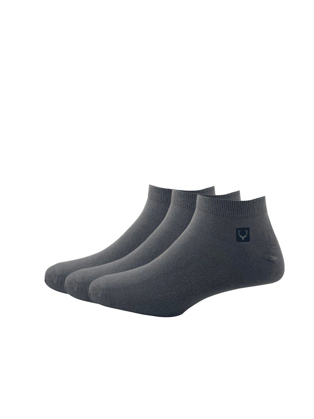 Allen Solly Men Pack Of 3 Grey Solid Ankle-Length Socks - view 1