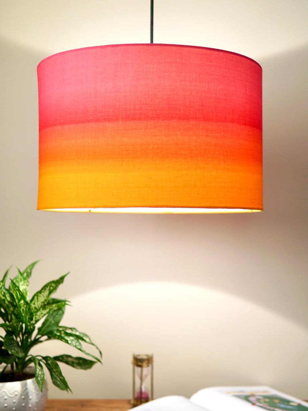 Grated ginger Pink & Orange Colourblocked Ceiling Lamps - view 1