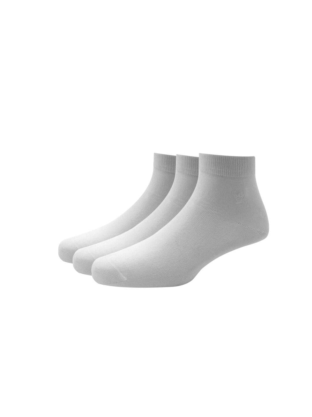 Louis Philippe Men Pack Of 3 White Solid Above Ankle-Length Socks - view 1