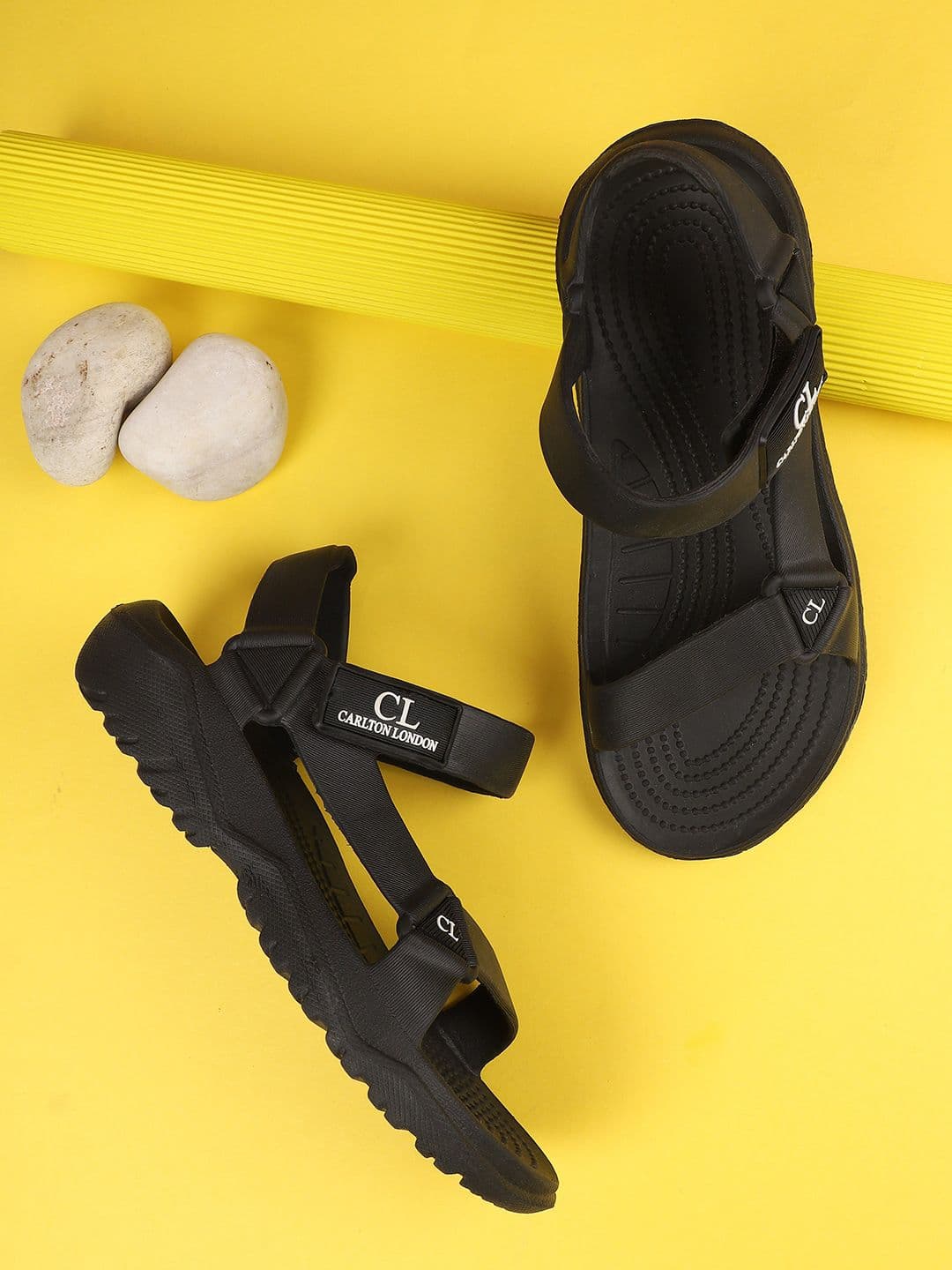 Carlton London Men Black Sports Sandals - view 1