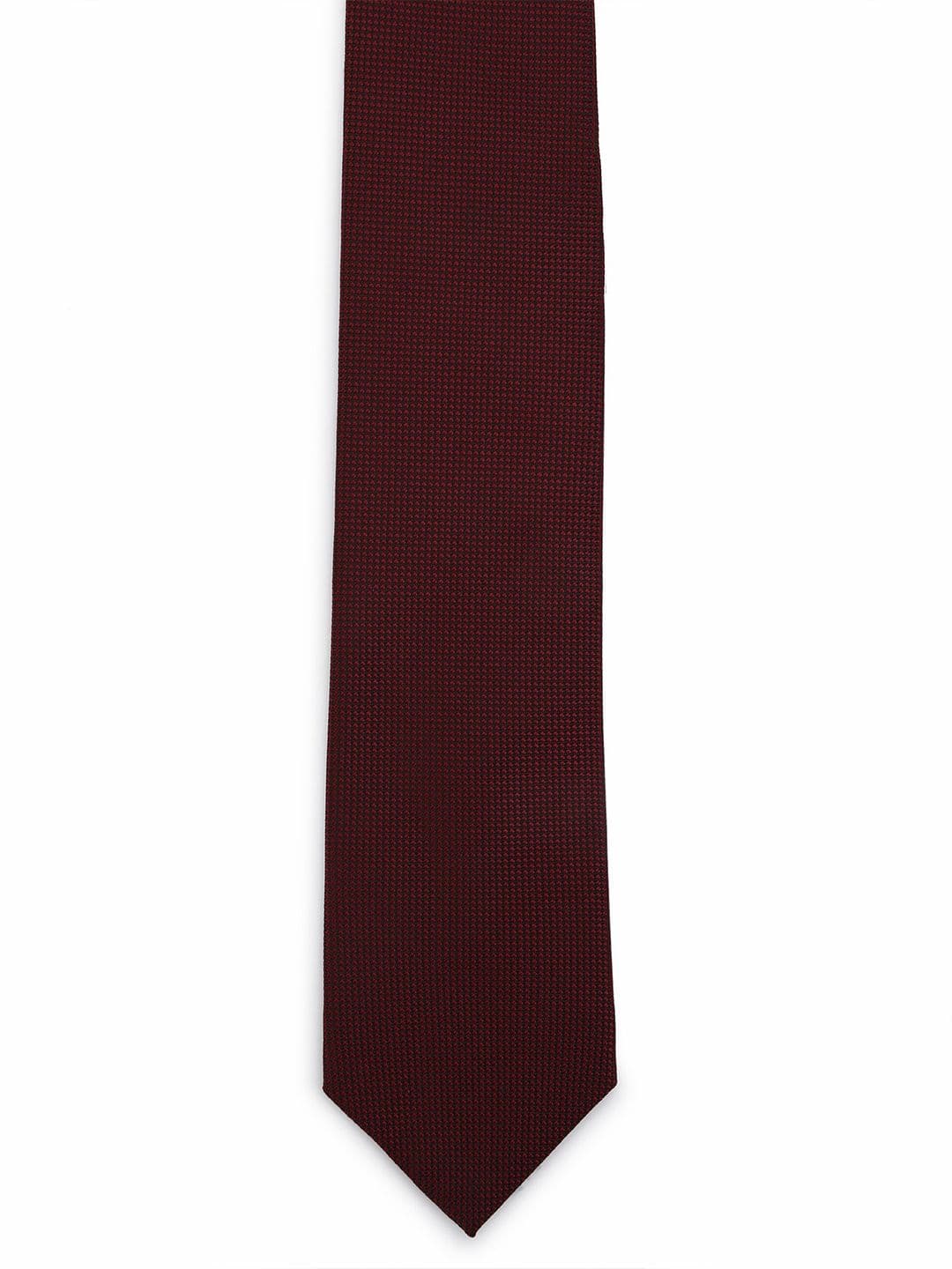 Calvadoss Men Maroon & Black Woven Design Broad Tie - view 1
