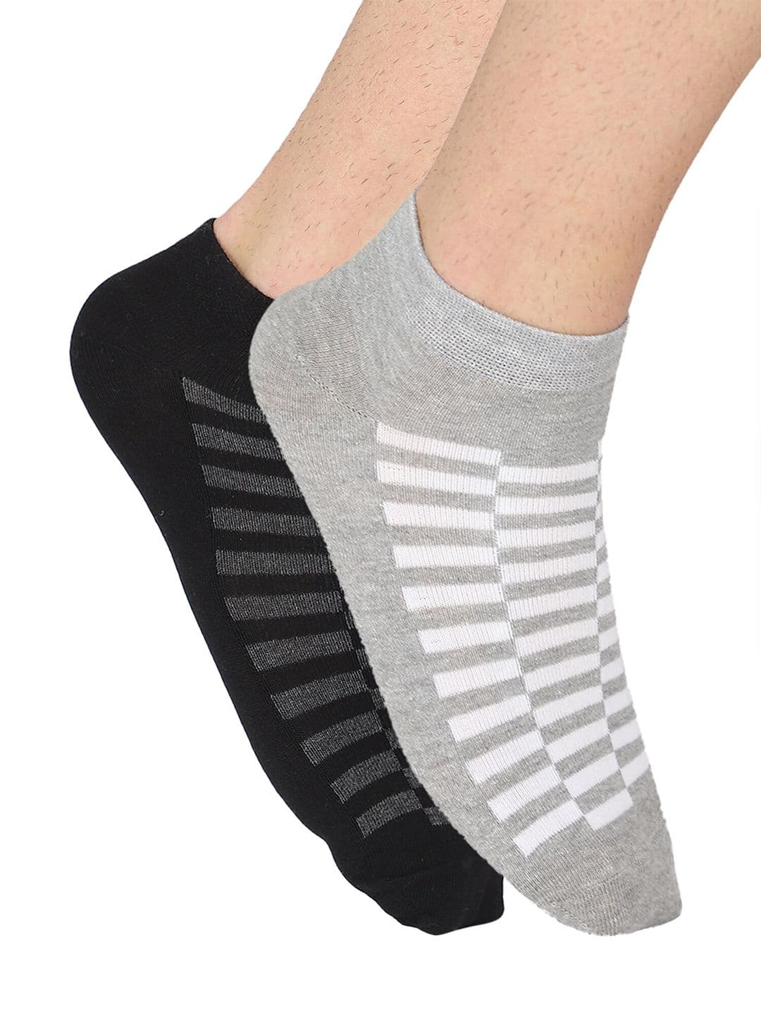 Bodycare Men Pack Of 2 Grey & Black Self Design Socks - view 1