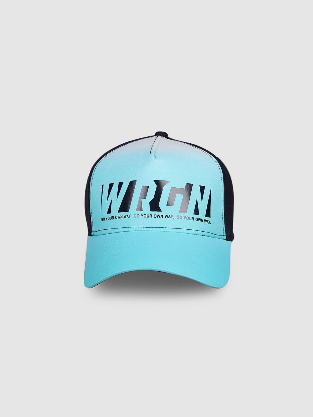 WROGN Unisex Blue & Black Printed Baseball Cap - view 1