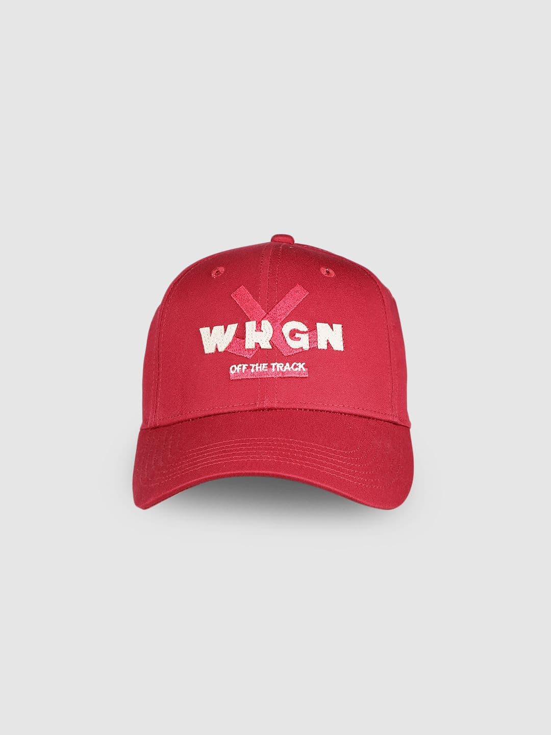 WROGN Unisex Red Printed Pure Cotton Baseball Cap - view 1