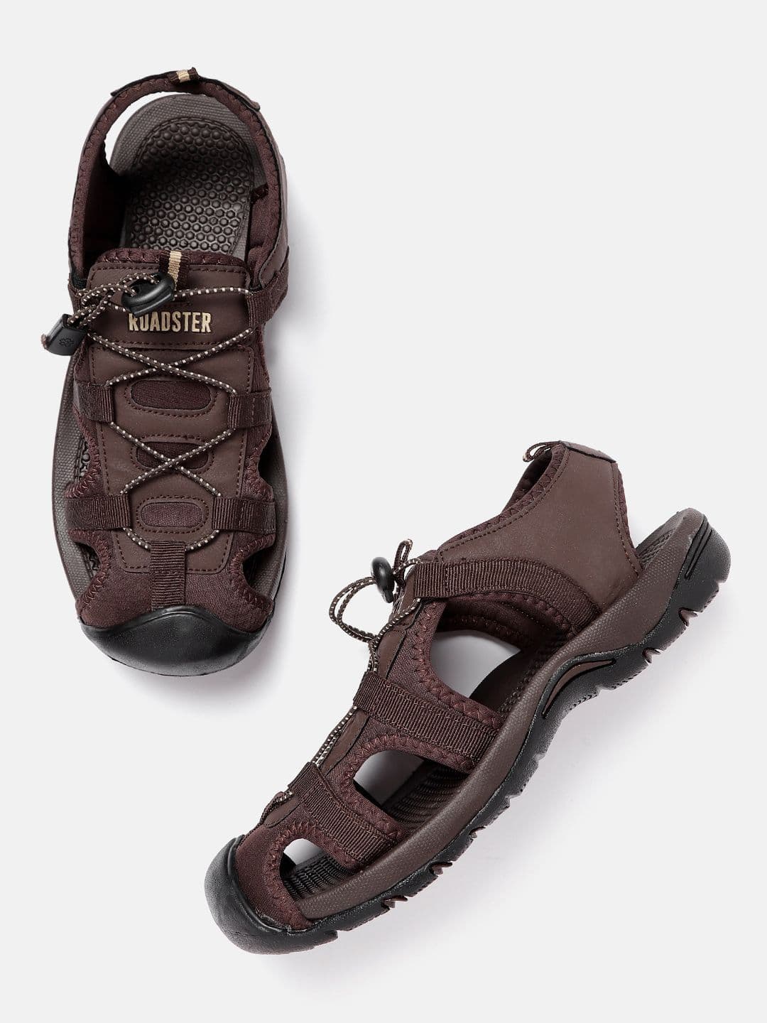 Roadster Men Coffee Brown Solid Sports Sandals - view 1