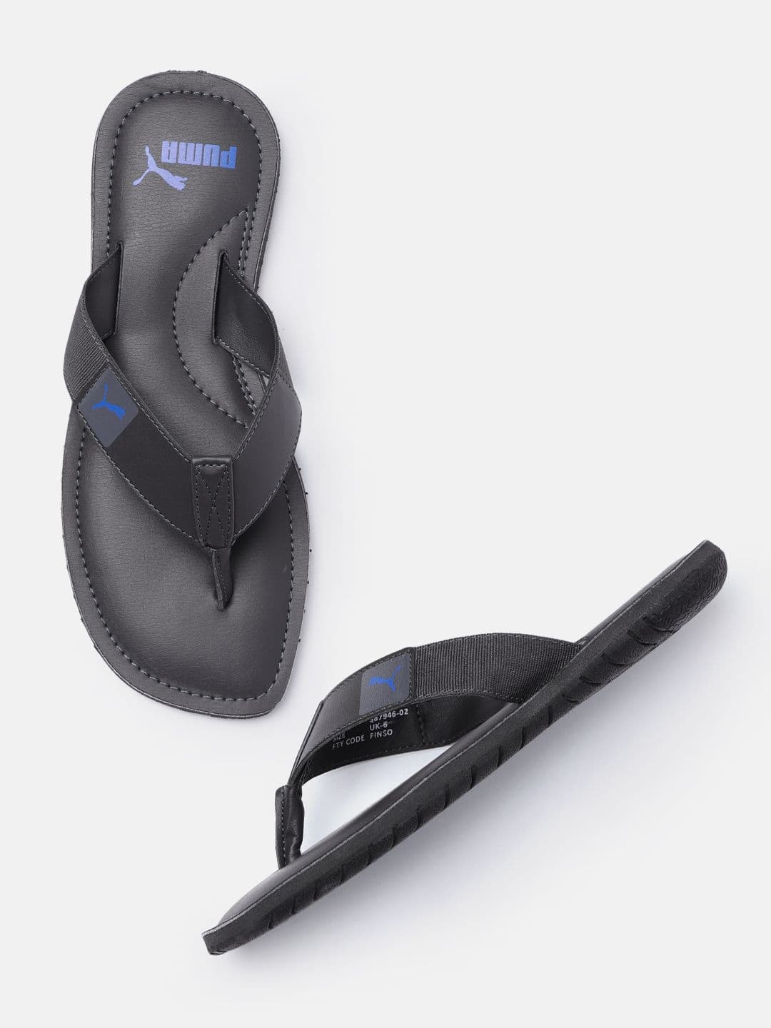 Puma Men Navy Blue Capster V3 Thong Flip-Flops - view 1
