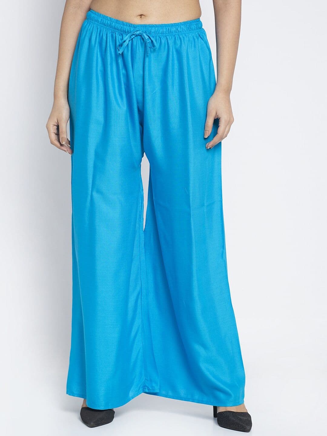 Jinfo Women Blue Ethnic Palazzos - view 1