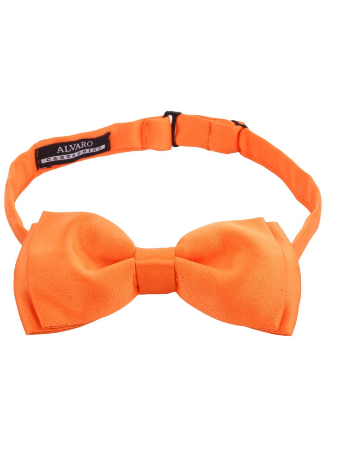 Alvaro Castagnino Men Orange Solid Bow Tie - view 1