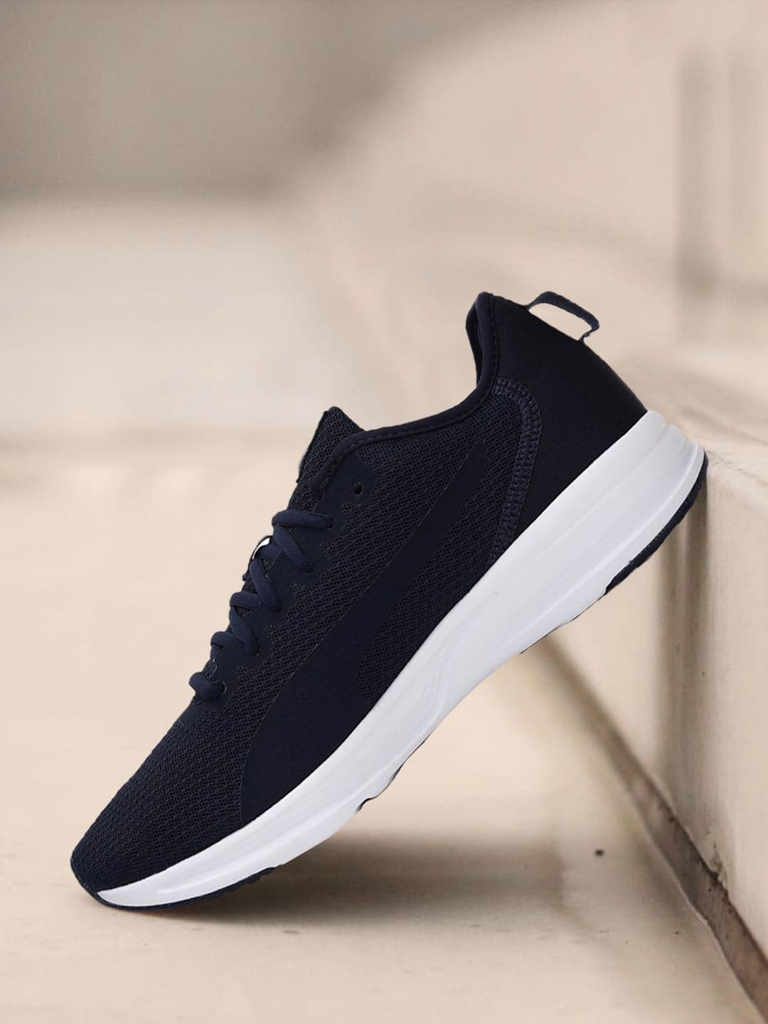 Puma Unisex Navy Blue Textile Running Shoes - view 1