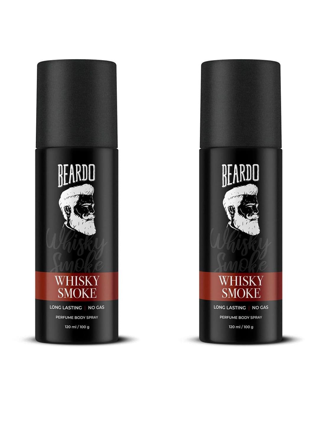 BEARDO Set of 2 Whisky Smoke Long Lasting Perfume Body Spray 120 ml(100 g) - view 1