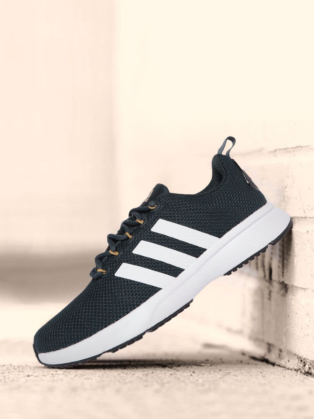 ADIDAS Men Teal Blue & White Woven Design Midaso Running Shoes - view 1
