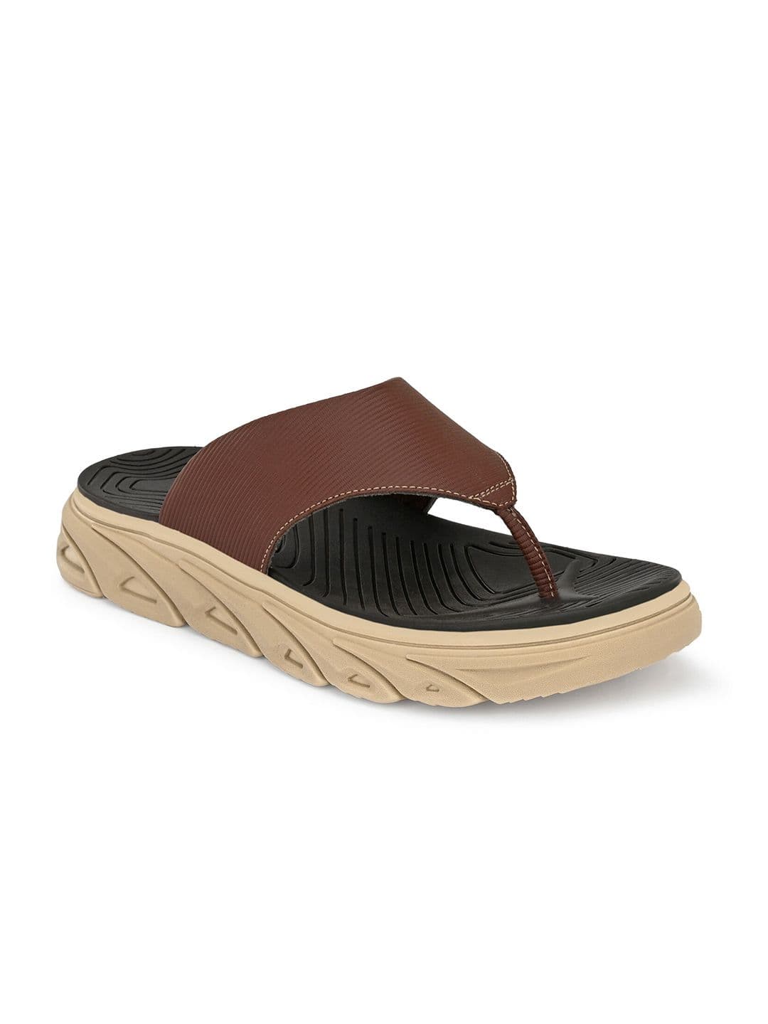 SOFTIO Men Brown & Beige Room Slippers - view 1