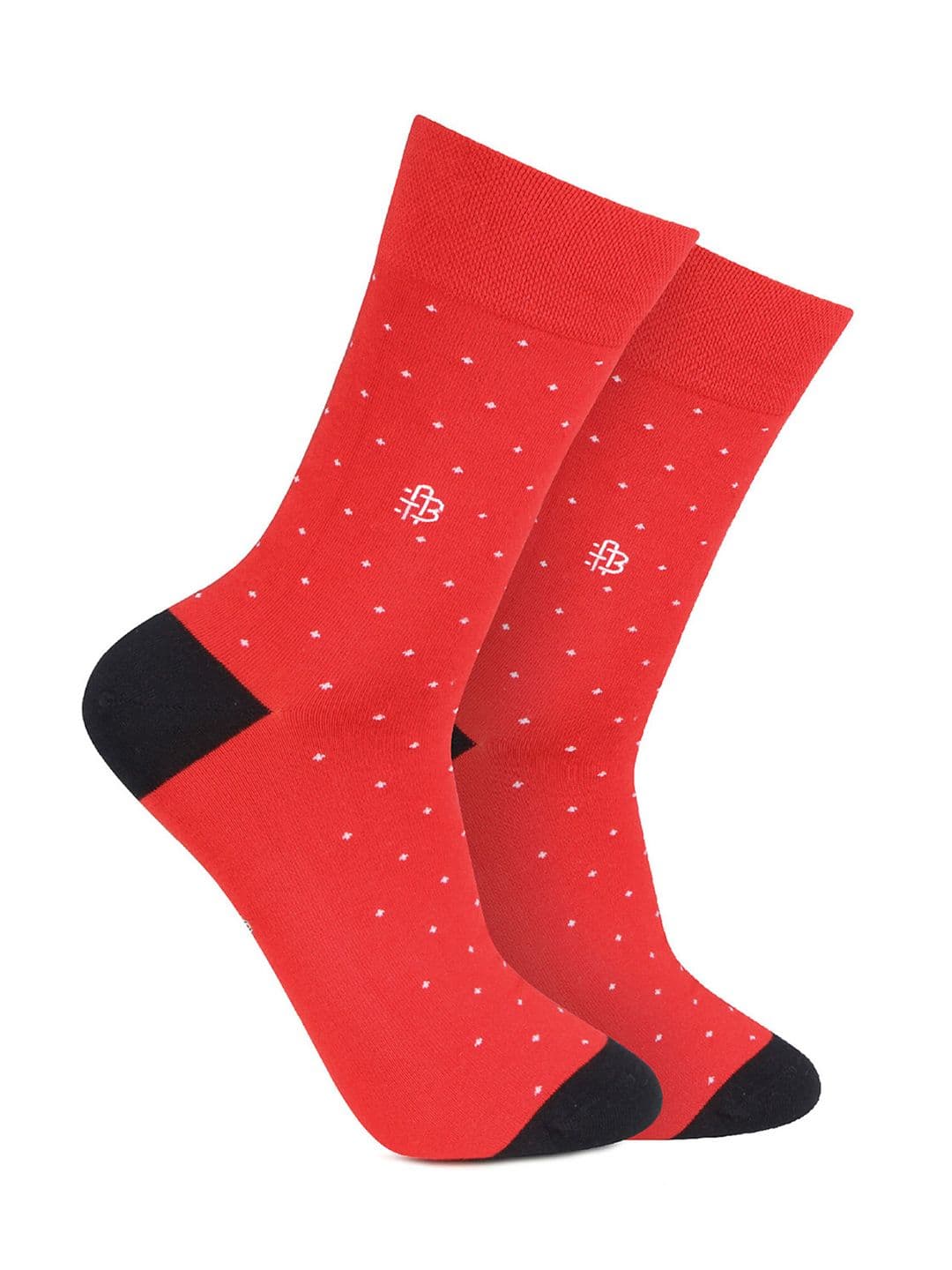 Bonjour Men Red Patterned Moleclue Formal Socks - view 1