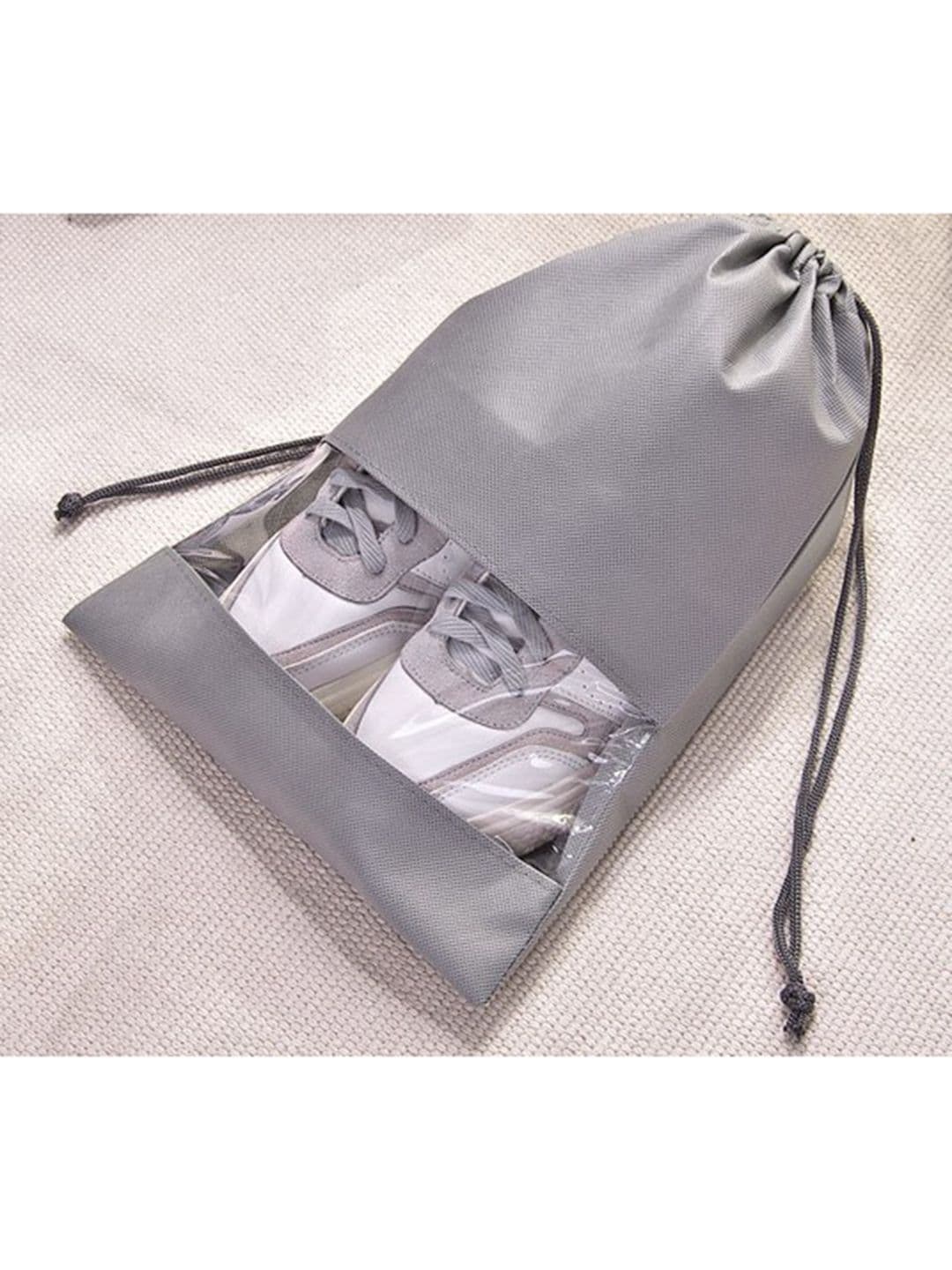 atorakushon Grey Set Of 12 Non-Woven Travel Shoe Organisers - view 1