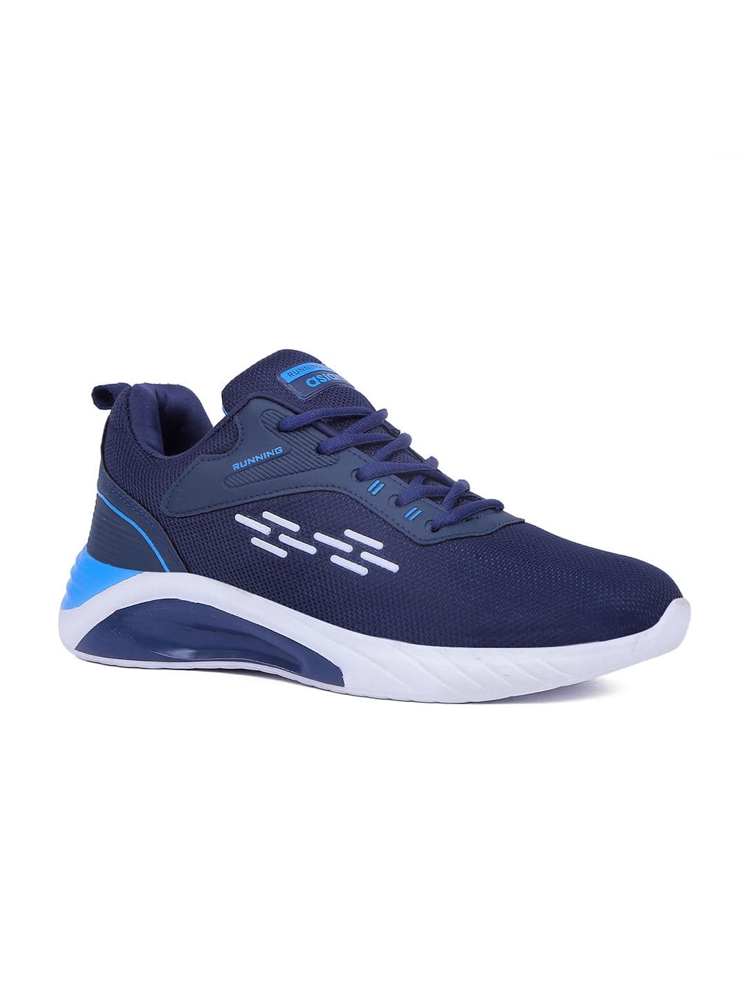 ASIAN Men Navy Blue Mesh Non-Marking Lace-Up Running Shoes - view 1