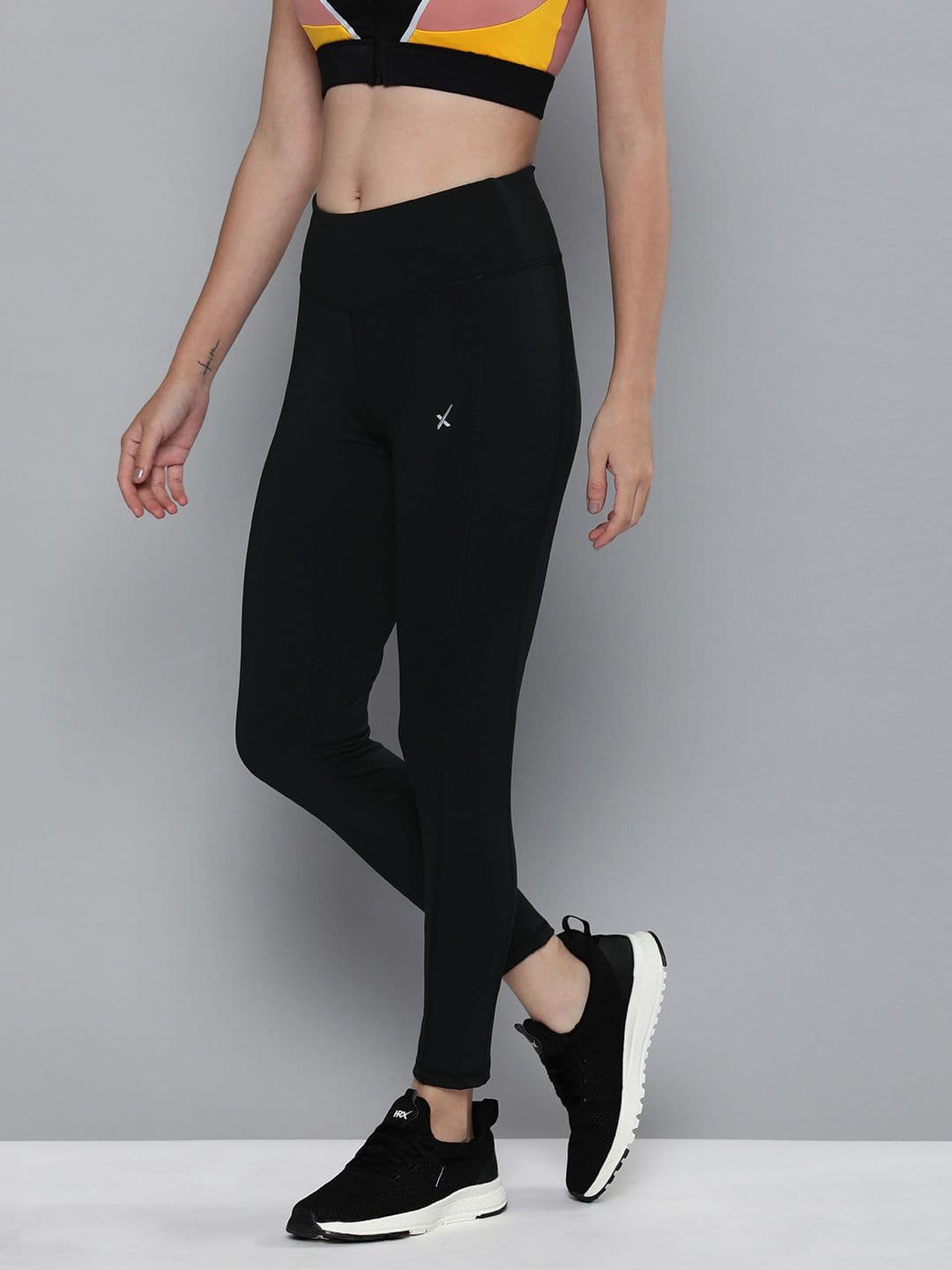 HRX by Hrithik Roshan Women Black Solid Rapid-Dry Training Tights - view 1