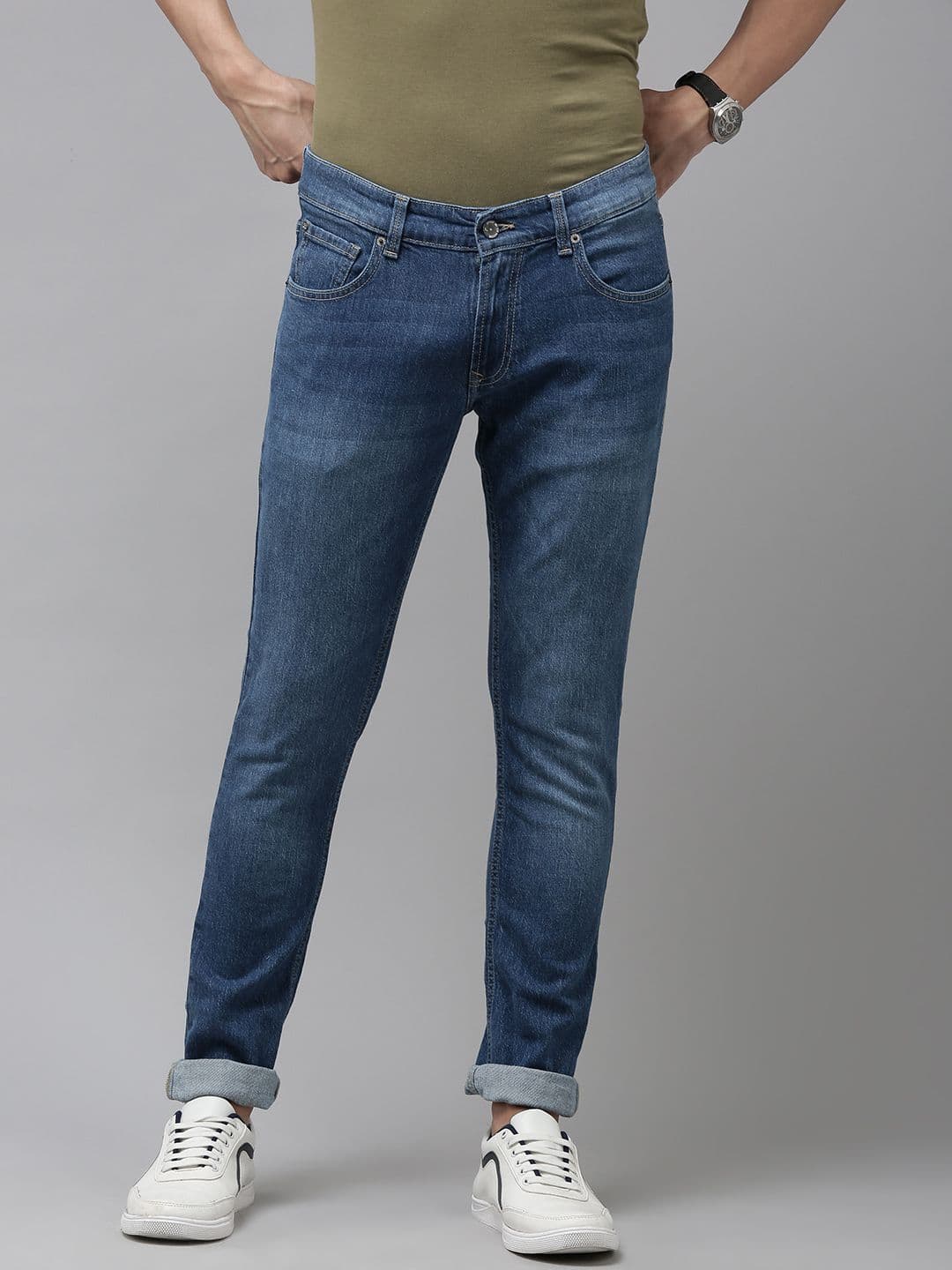 SPYKAR Men Slim Fit Low-Rise Light Fade Stretchable Jeans - view 1