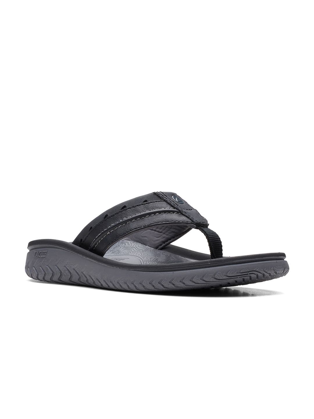 Clarks Men Black Flip Flops - view 1