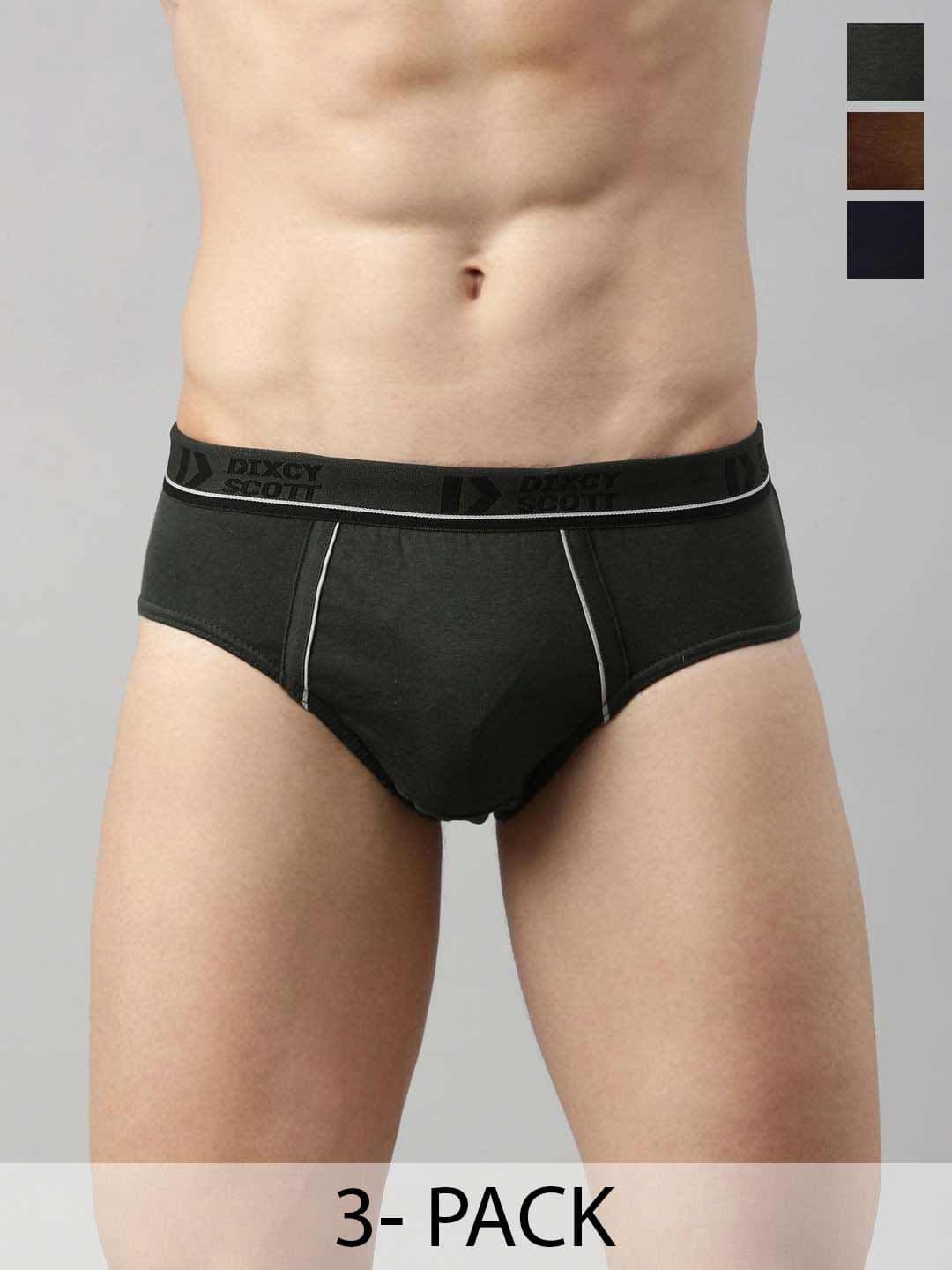 Dixcy Scott Originals Replay Men Pack of 3 Combed Cotton Breathable Sweat Absorbent Briefs - view 1