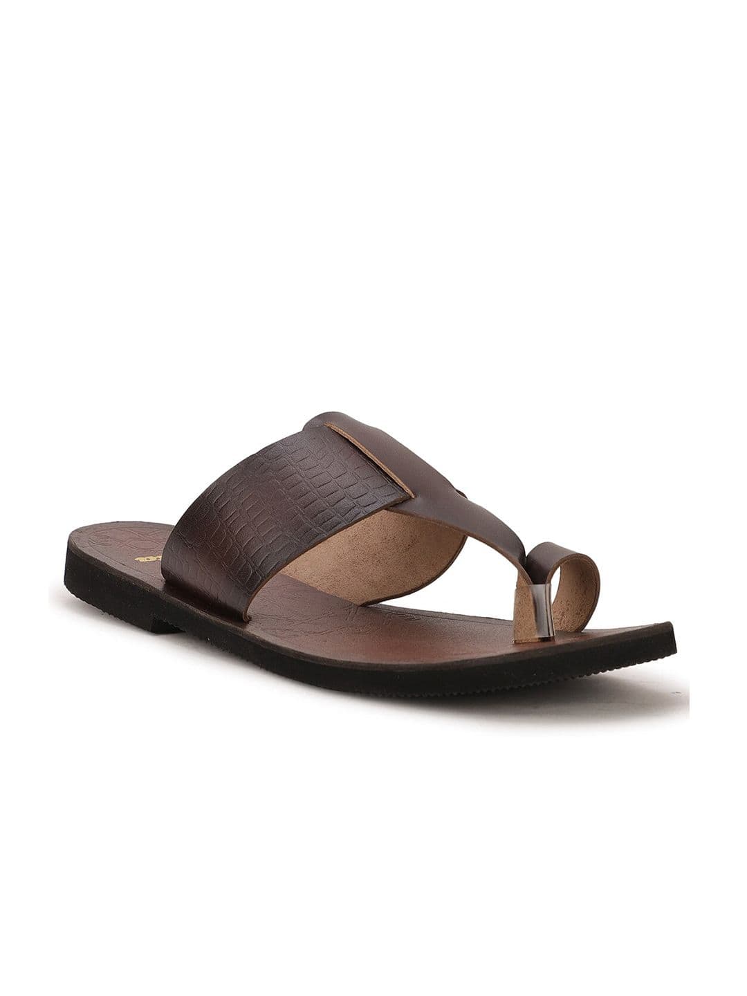 Bata Men Brown Leather Comfort Sandals - view 1