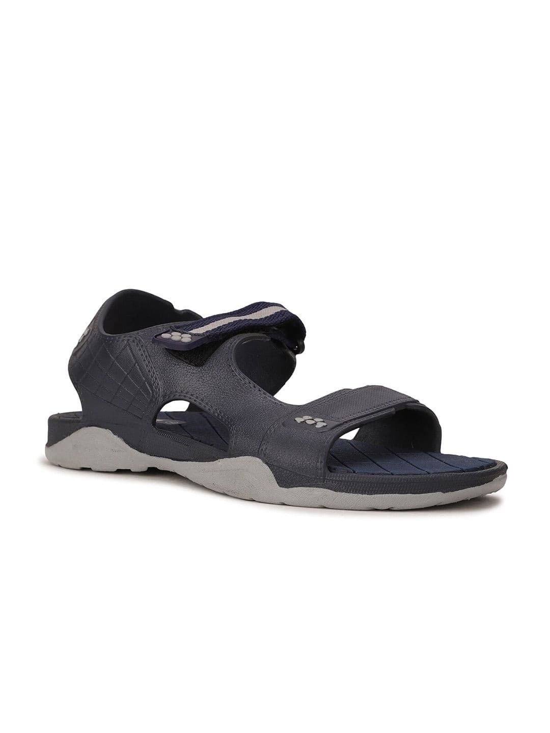 Sandak by Bata Men Blue & Grey Solid Comfort Sandals - view 1
