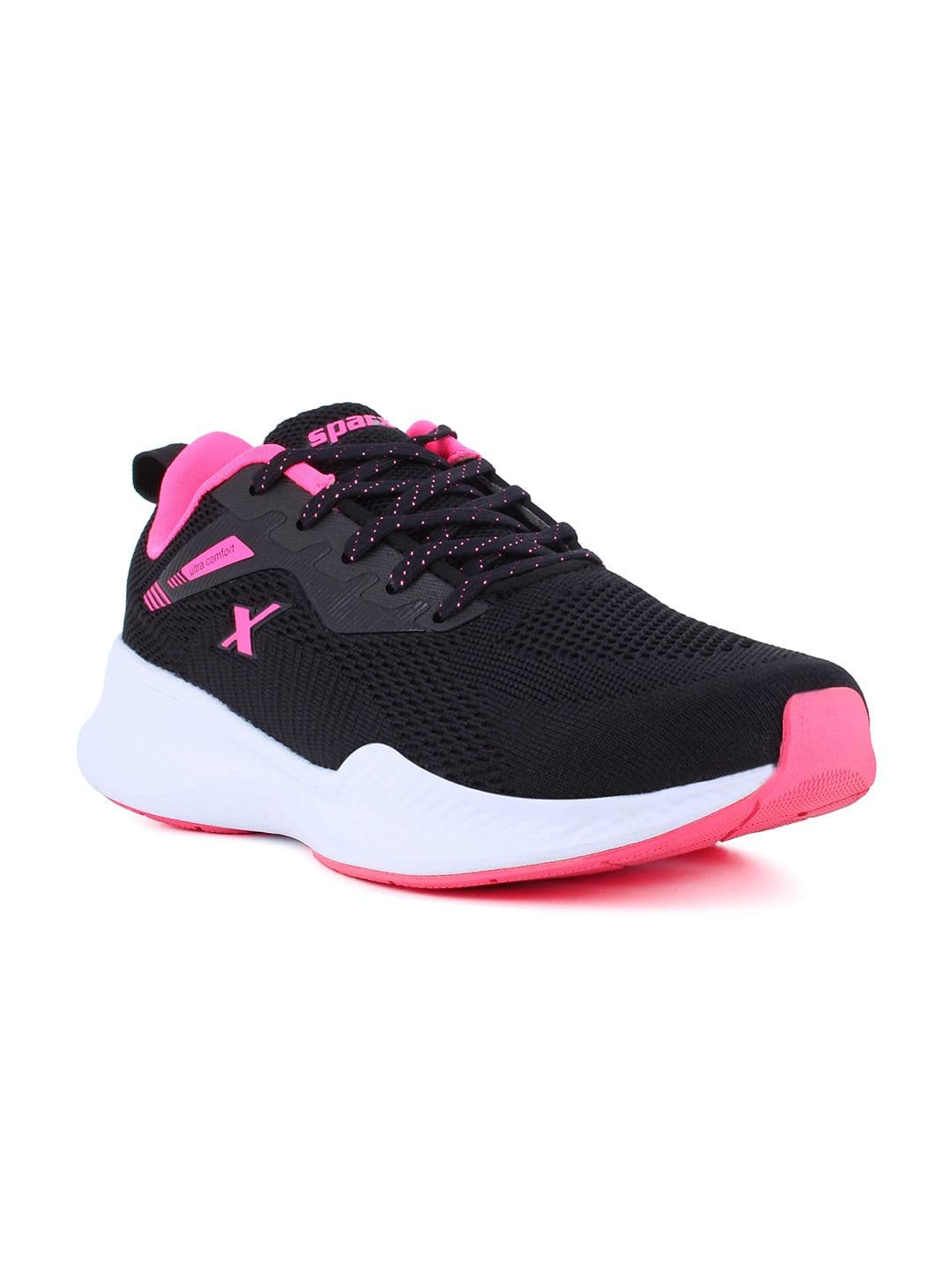 Sparx Women Black Mesh Running Non-Marking Shoes - view 1