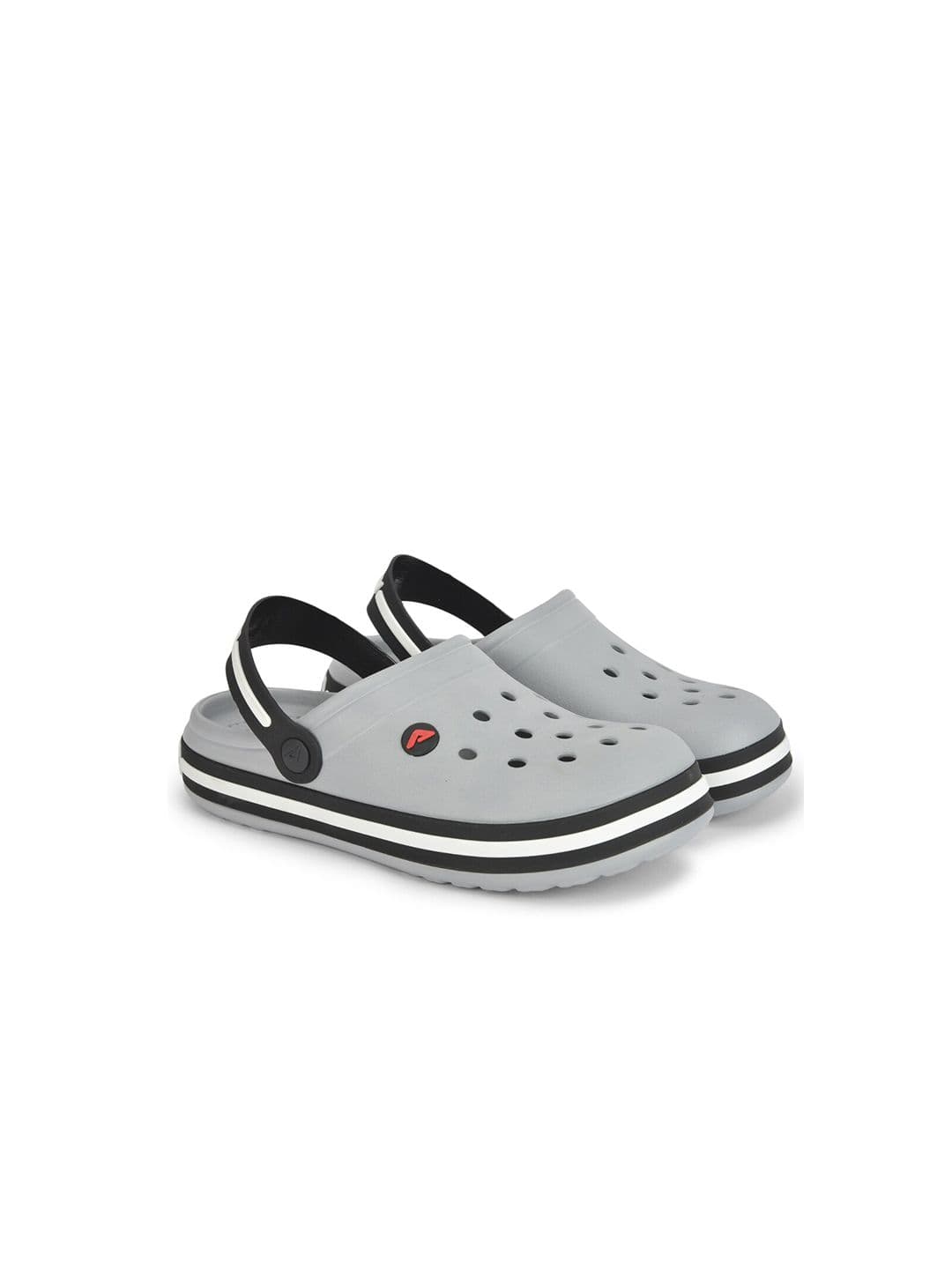 Adda Men Grey & Black Clogs - view 1