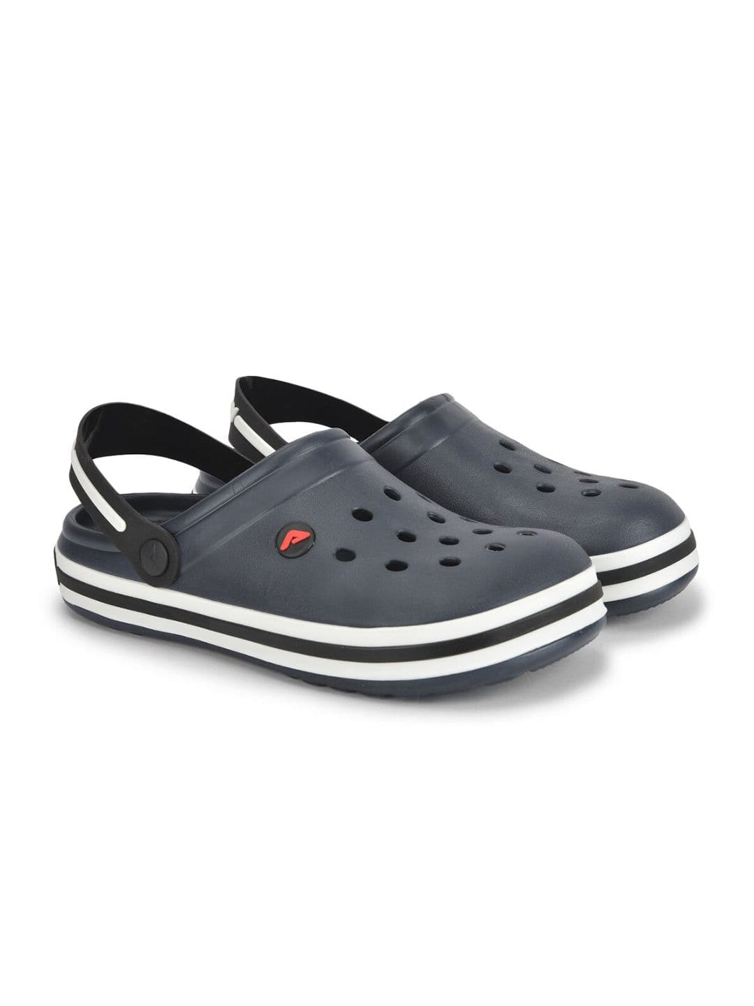Adda Men Navy Blue & White Clogs - view 1