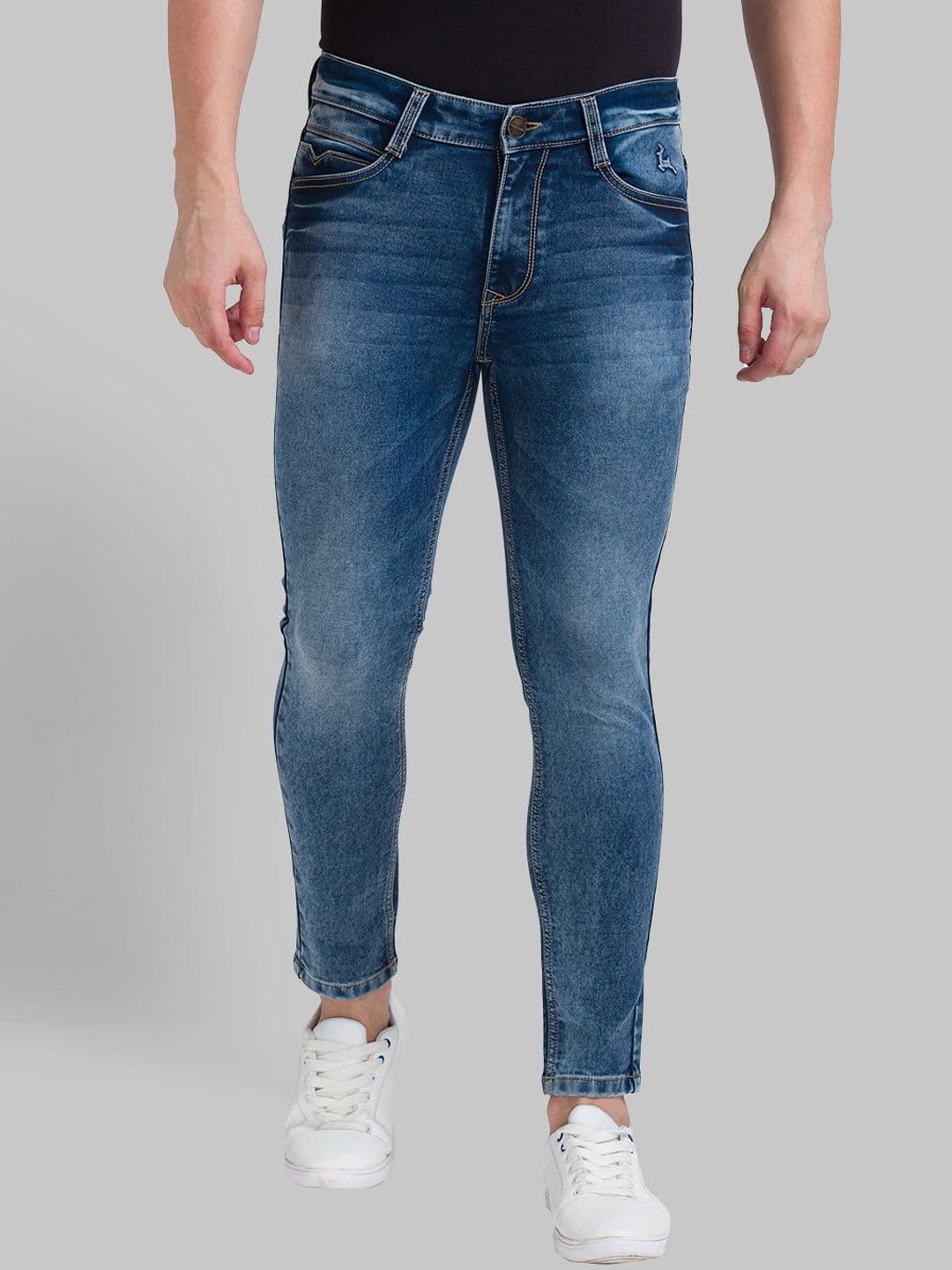 Parx Men Blue Skinny Fit Light Fade Jeans - view 1