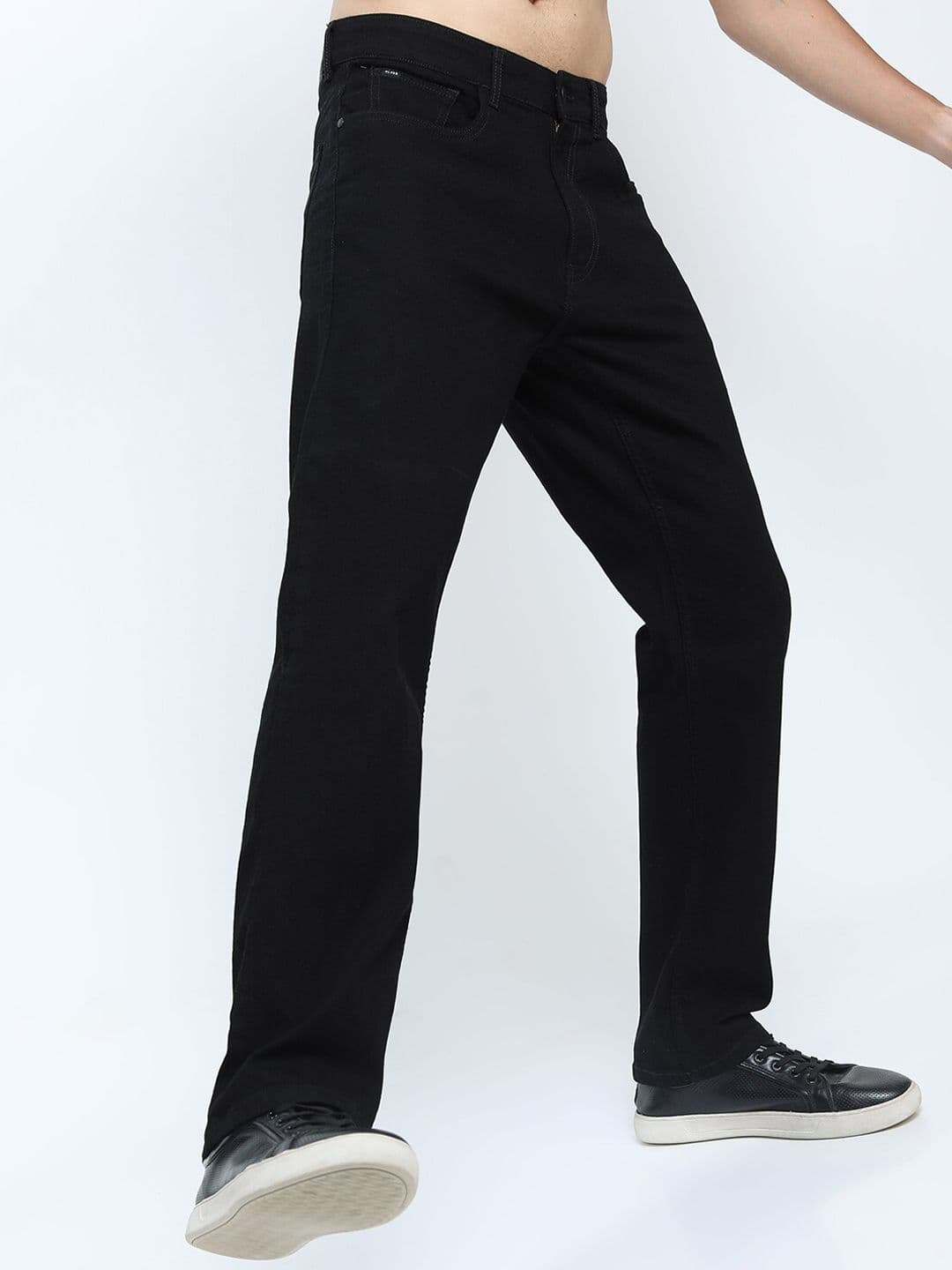 HIGHLANDER Men Black Straight Fit Stretchable Jeans - view 1