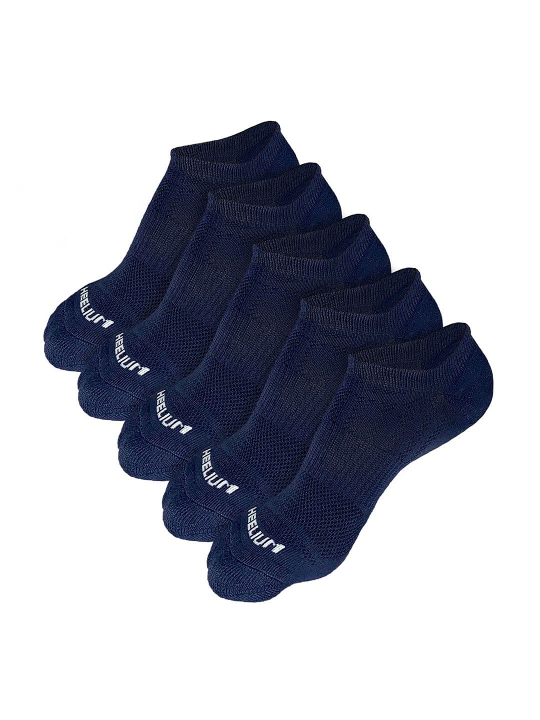 Heelium Men Pack of 5 Odour-Free Padded Base Anti-bacterial Bamboo Ankle Length Socks - view 1