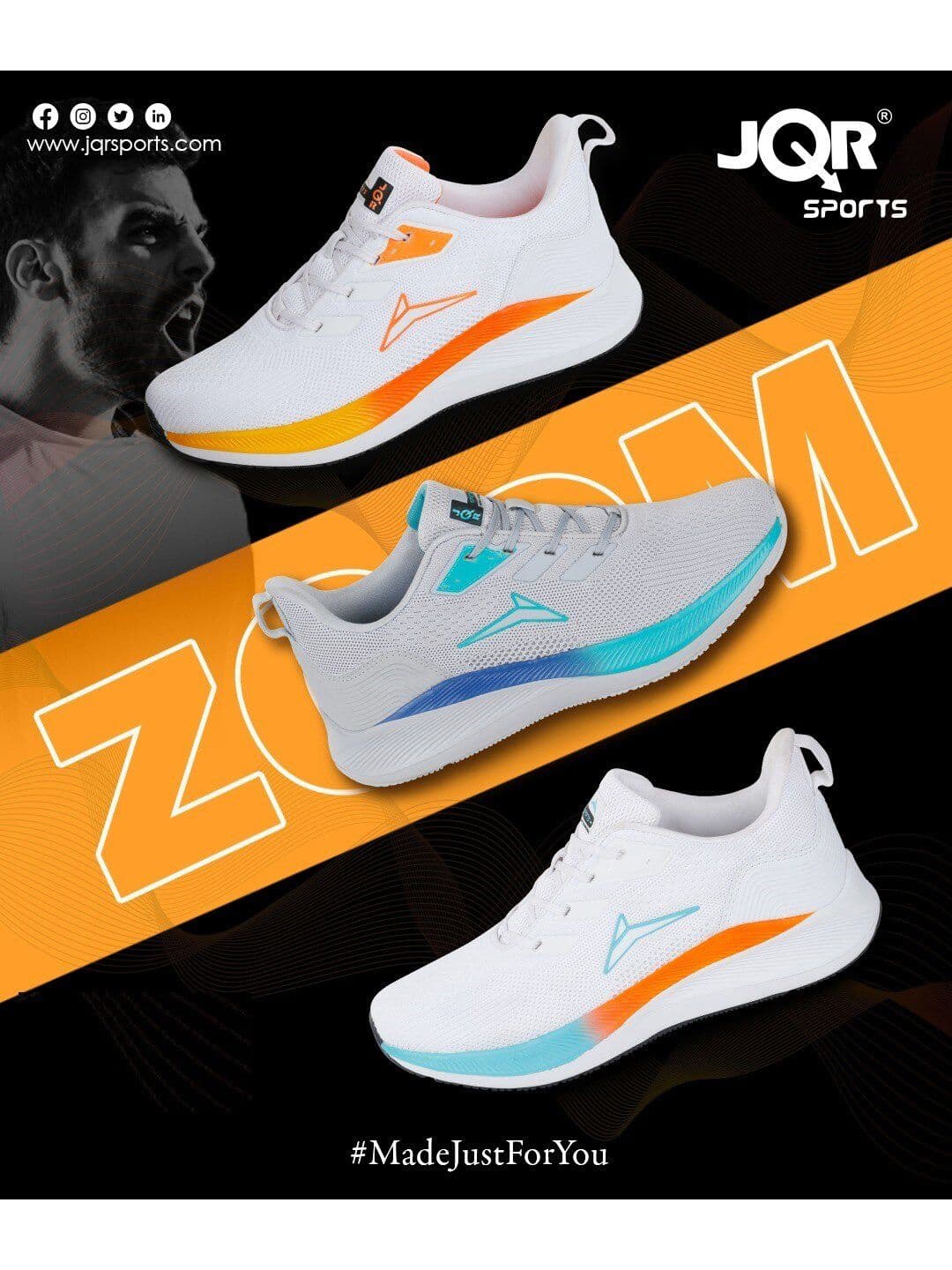 JQR Men Zoom Plus 2 Running Shoes - view 1
