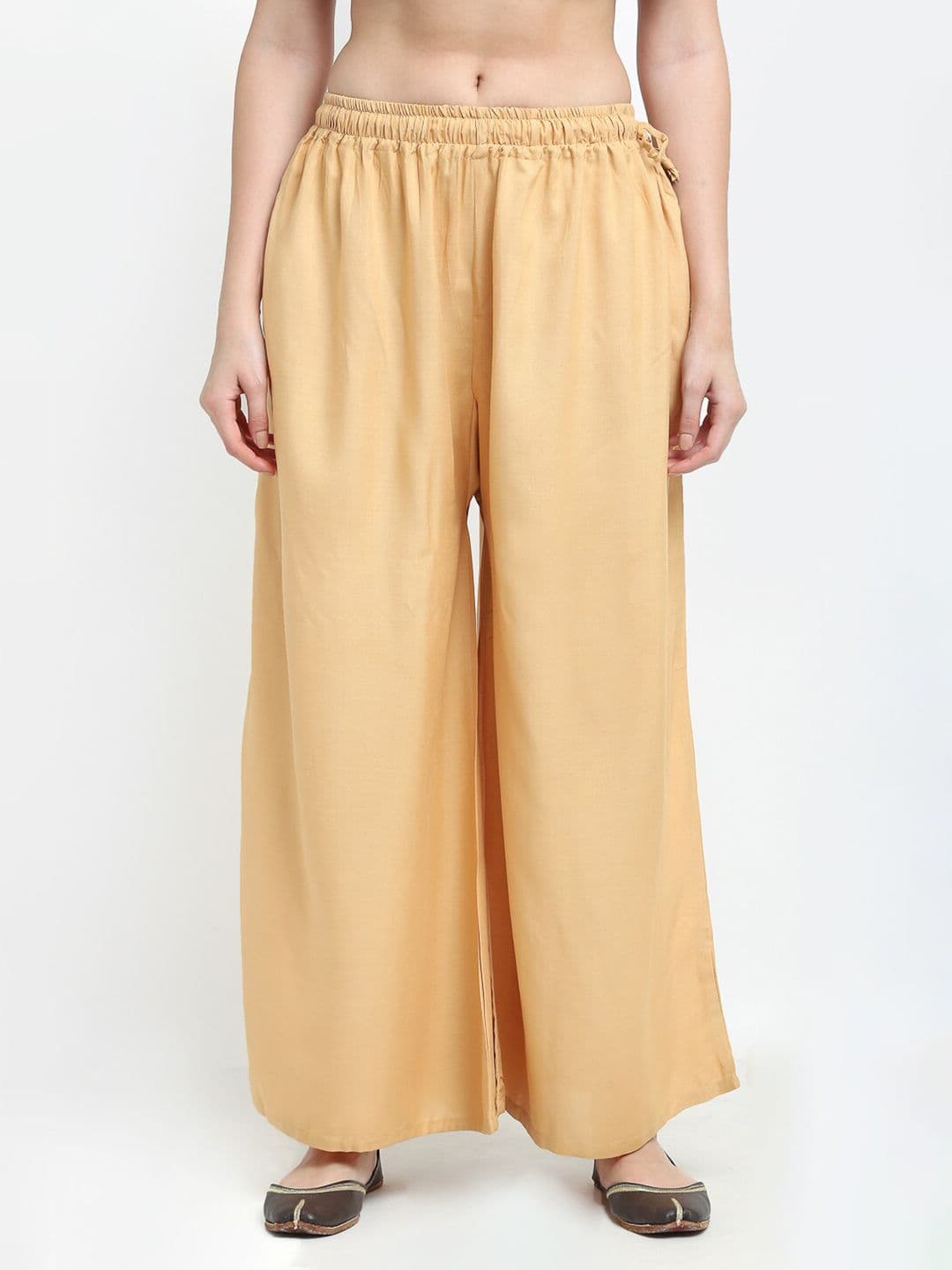 TAG 7 Women Beige Flared Palazzos - view 1