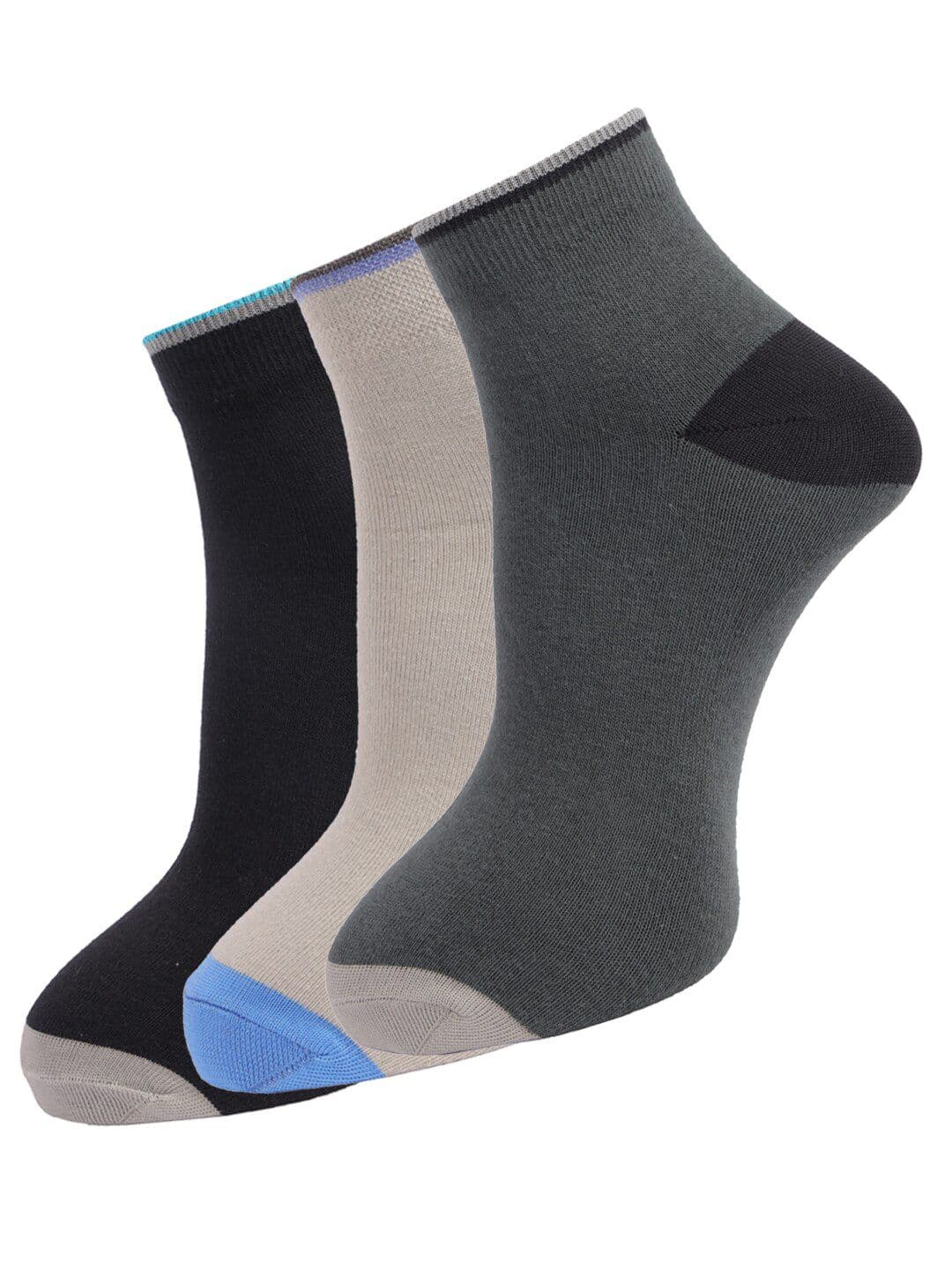 Dollar Socks Men Pack Of 3 Assorted Cotton Ankle-Length Socks - view 1