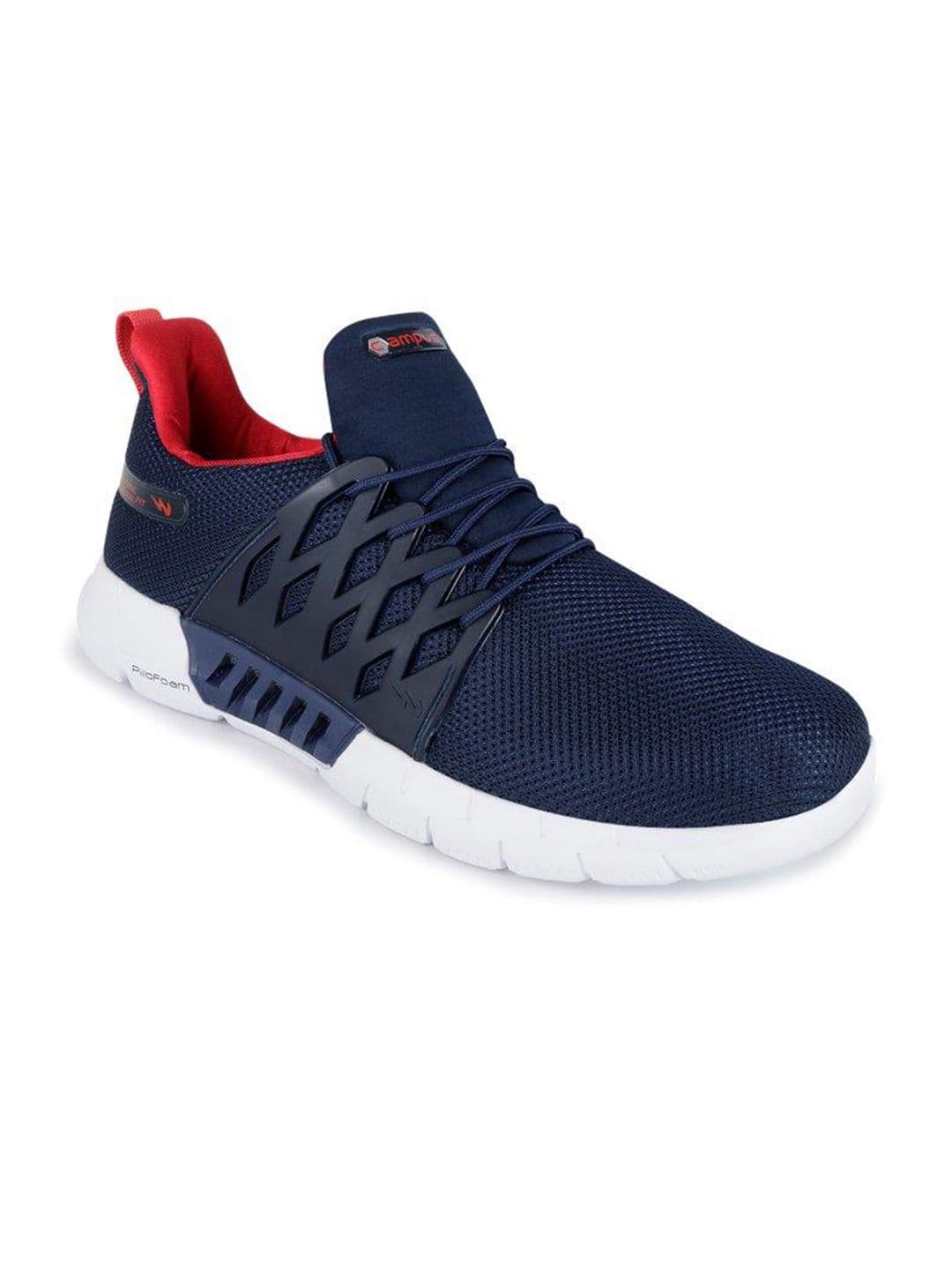 Campus Men BELGIUM PLUS Navy Blue Mesh High-Top Running Shoes - view 1