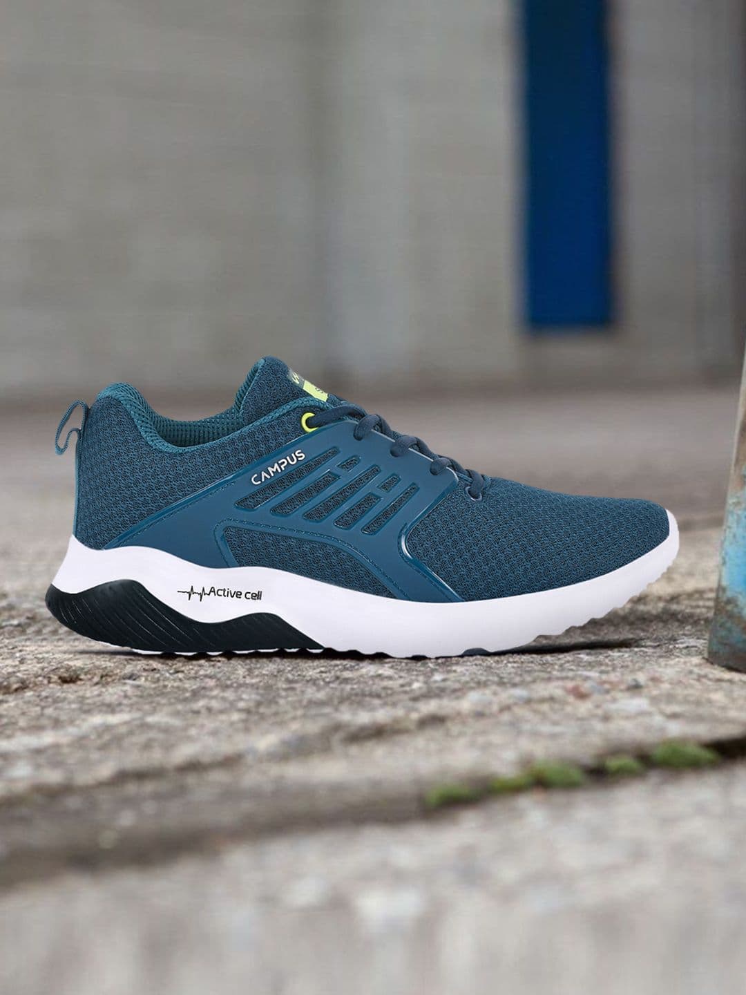 Campus Men Teal Mesh Crysta Pro Running Shoes - view 1