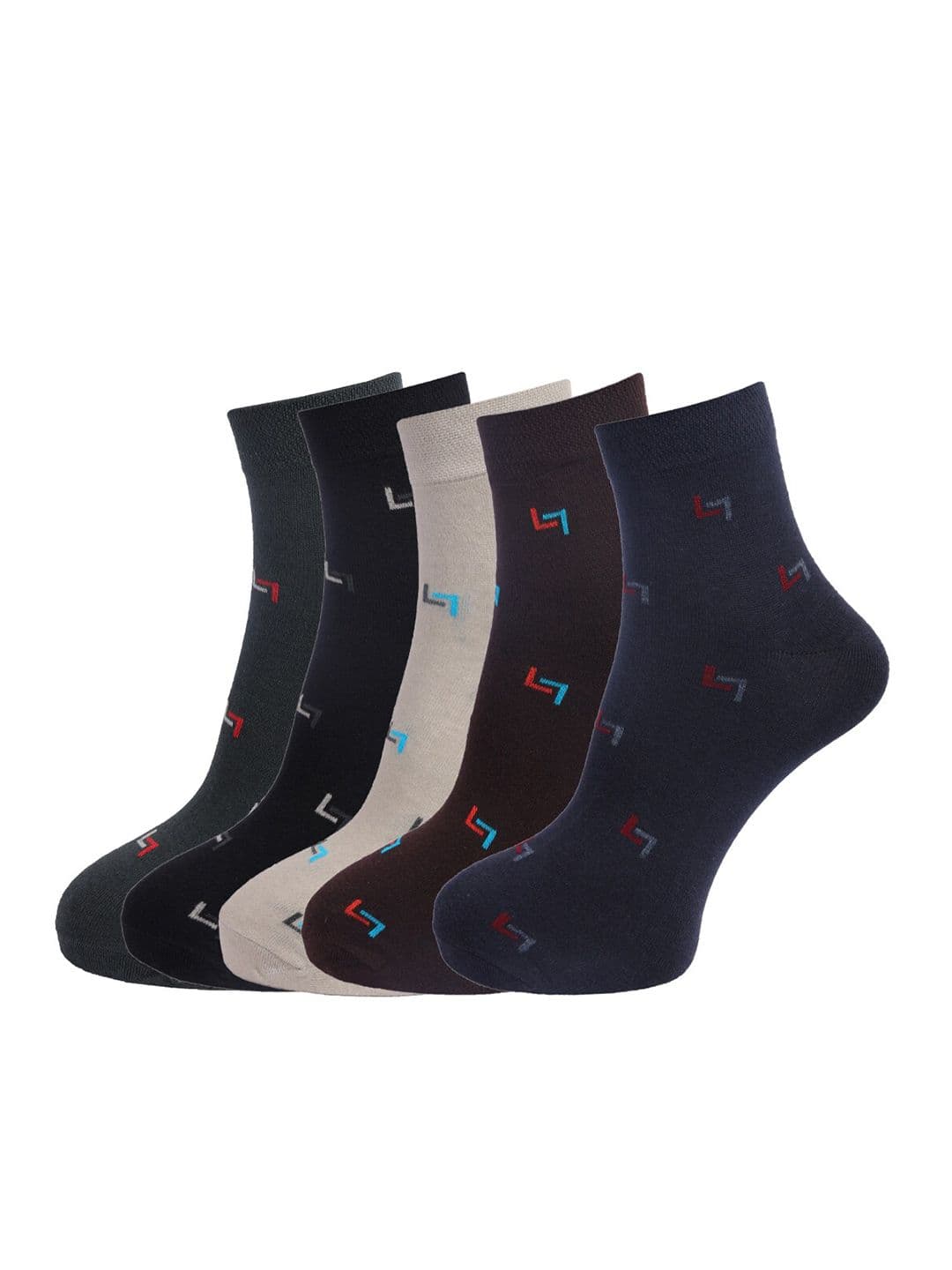Dollar Socks Men Pack Of 5 Assorted Cotton Ankle-Length Socks - view 1
