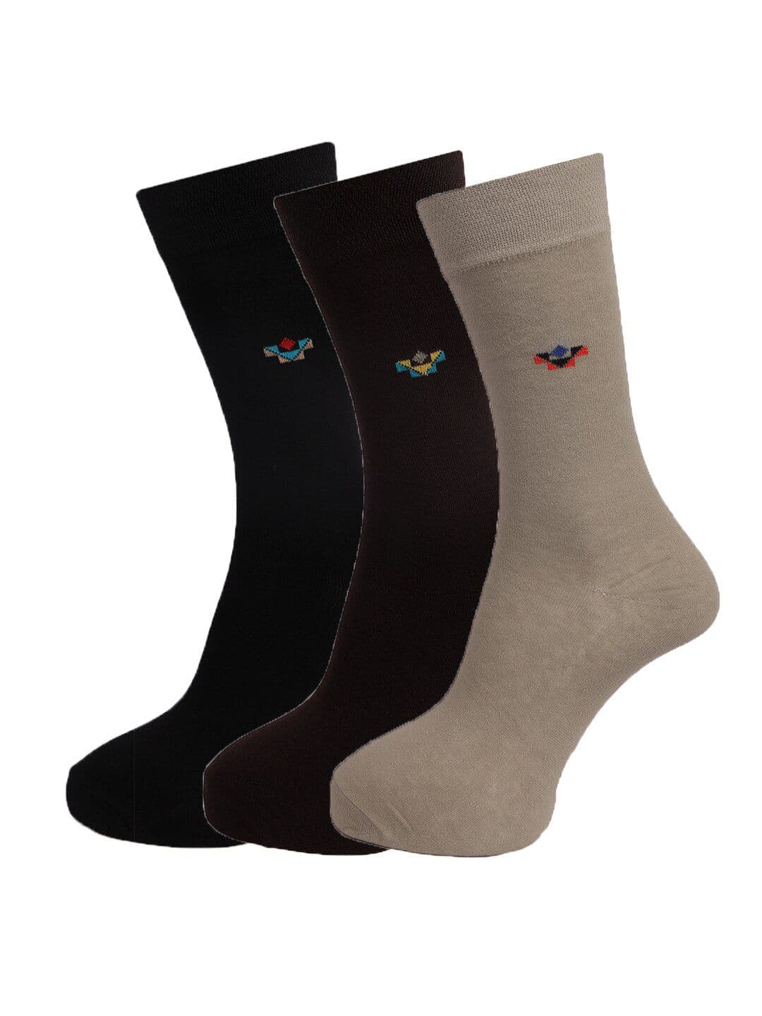 Dollar Socks Men Pack Of 3 Assorted Calf Length Cotton Socks - view 1