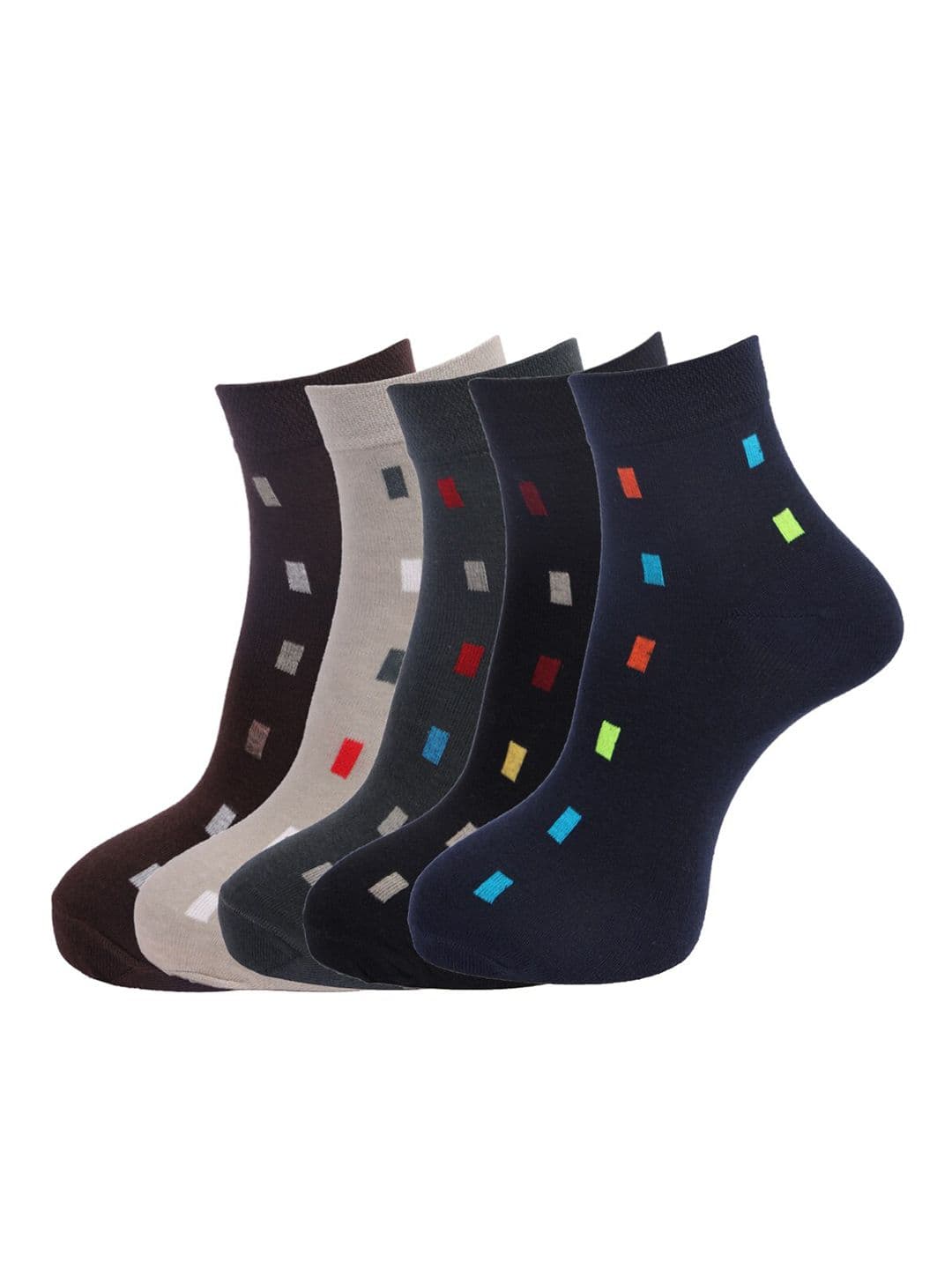 Dollar Socks Men Pack Of 5 Assorted Cotton Ankle-Length Socks - view 1