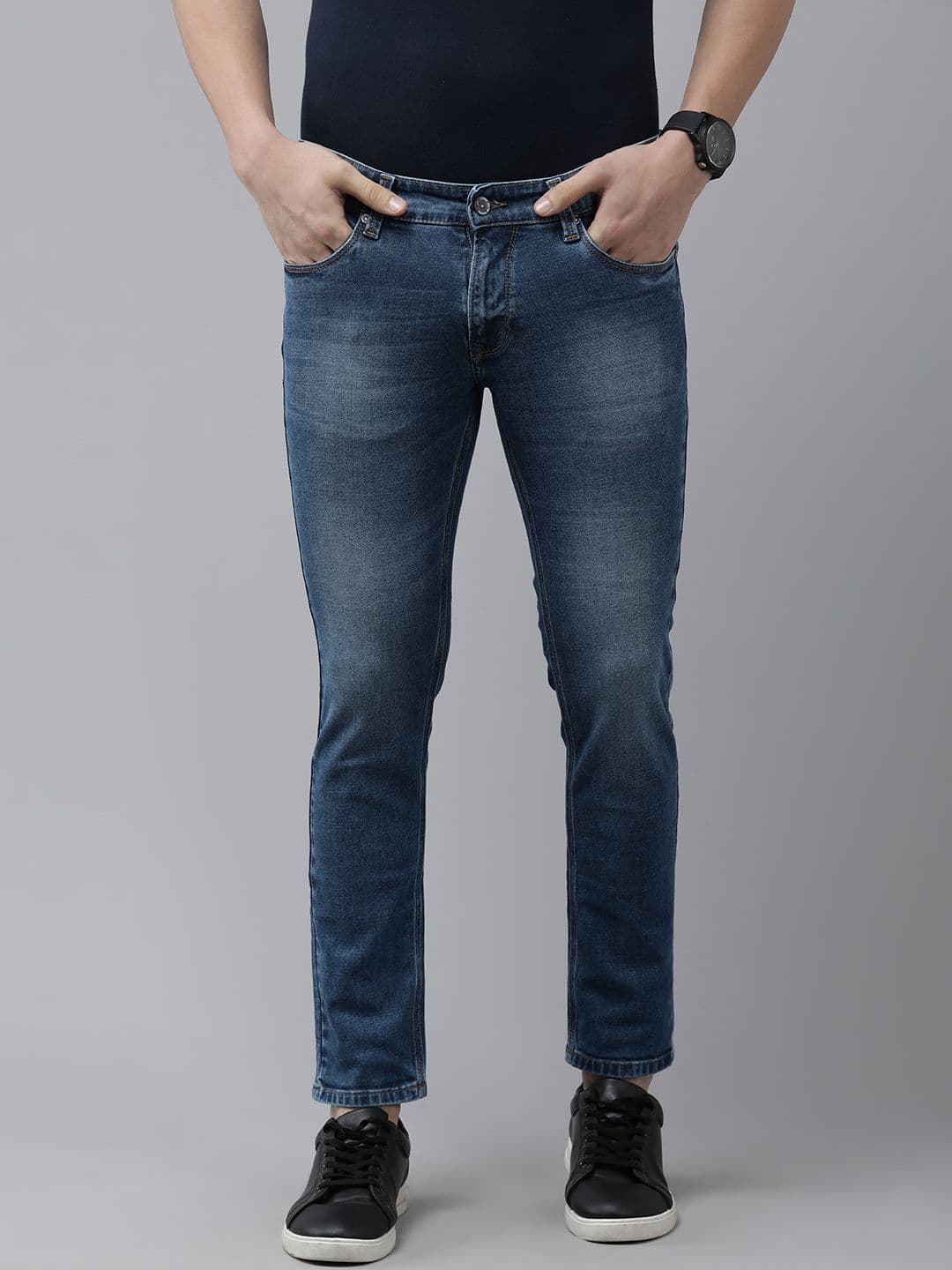SPYKAR Men Blue Super Skinny Fit Low-Rise Light Fade Stretchable Jeans - view 1