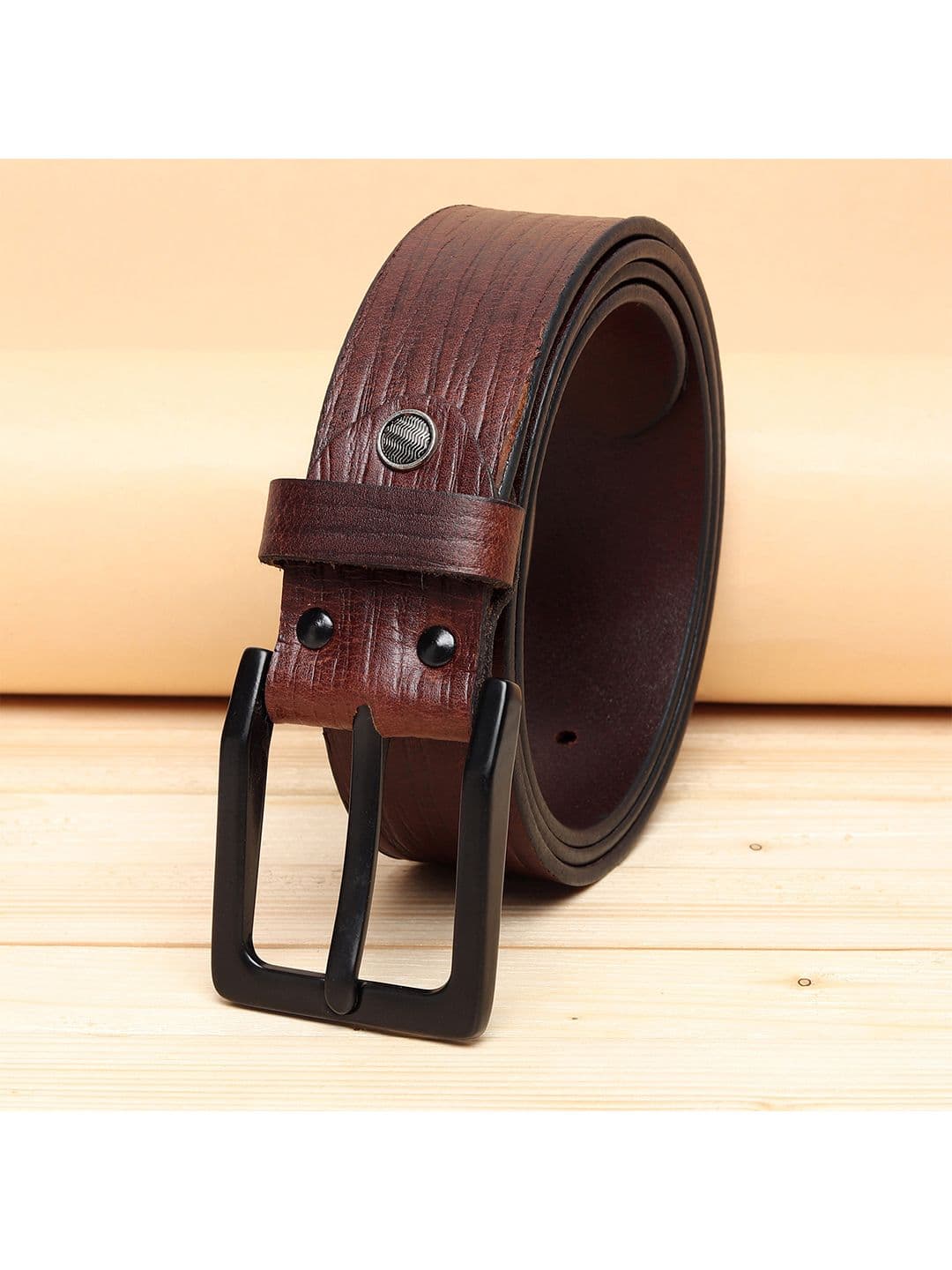 ZORO Men Brown Leather Belt - view 1