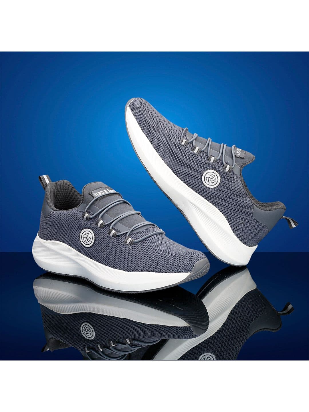 bacca bucci Women Grey & White Mesh Non-Marking Casual Sports Shoes - view 1