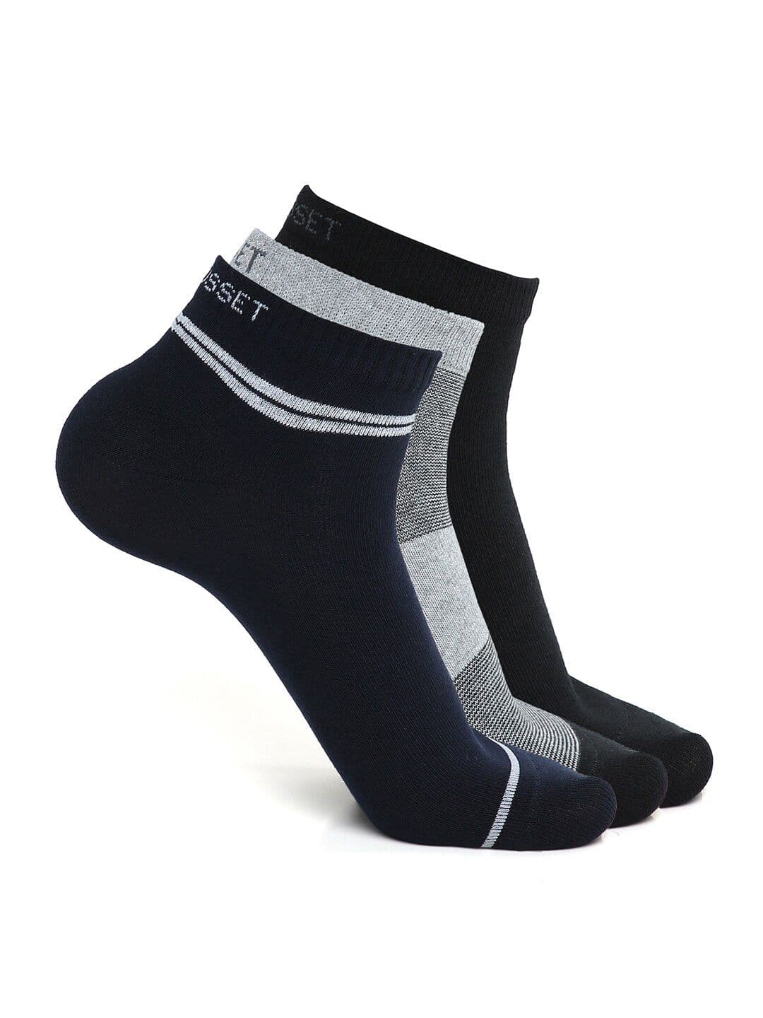 CRUSSET Men Pack Of 3 Assorted Ankle-Length Socks - view 1