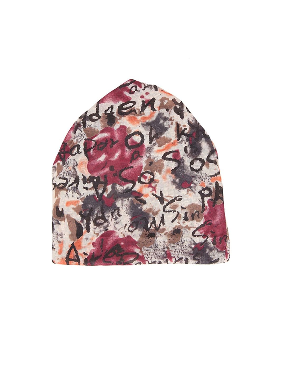 iSWEVEN Unisex White & Black Printed Beanie - view 1
