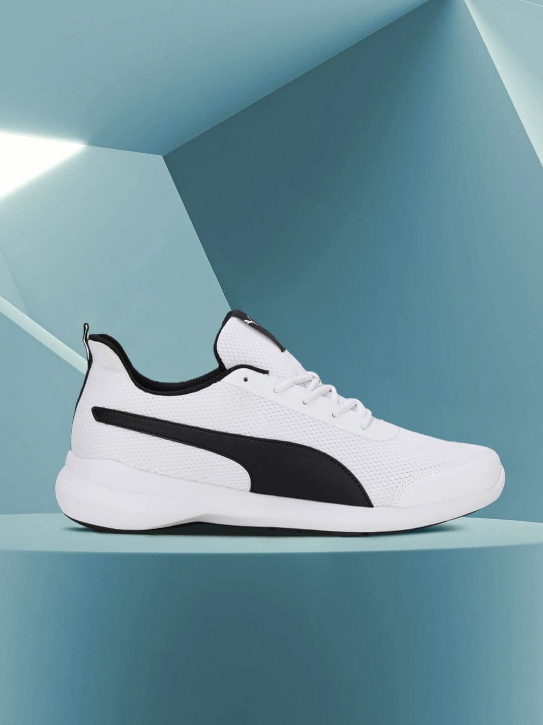 Puma Men White Woven Design City Running Shoes - view 1